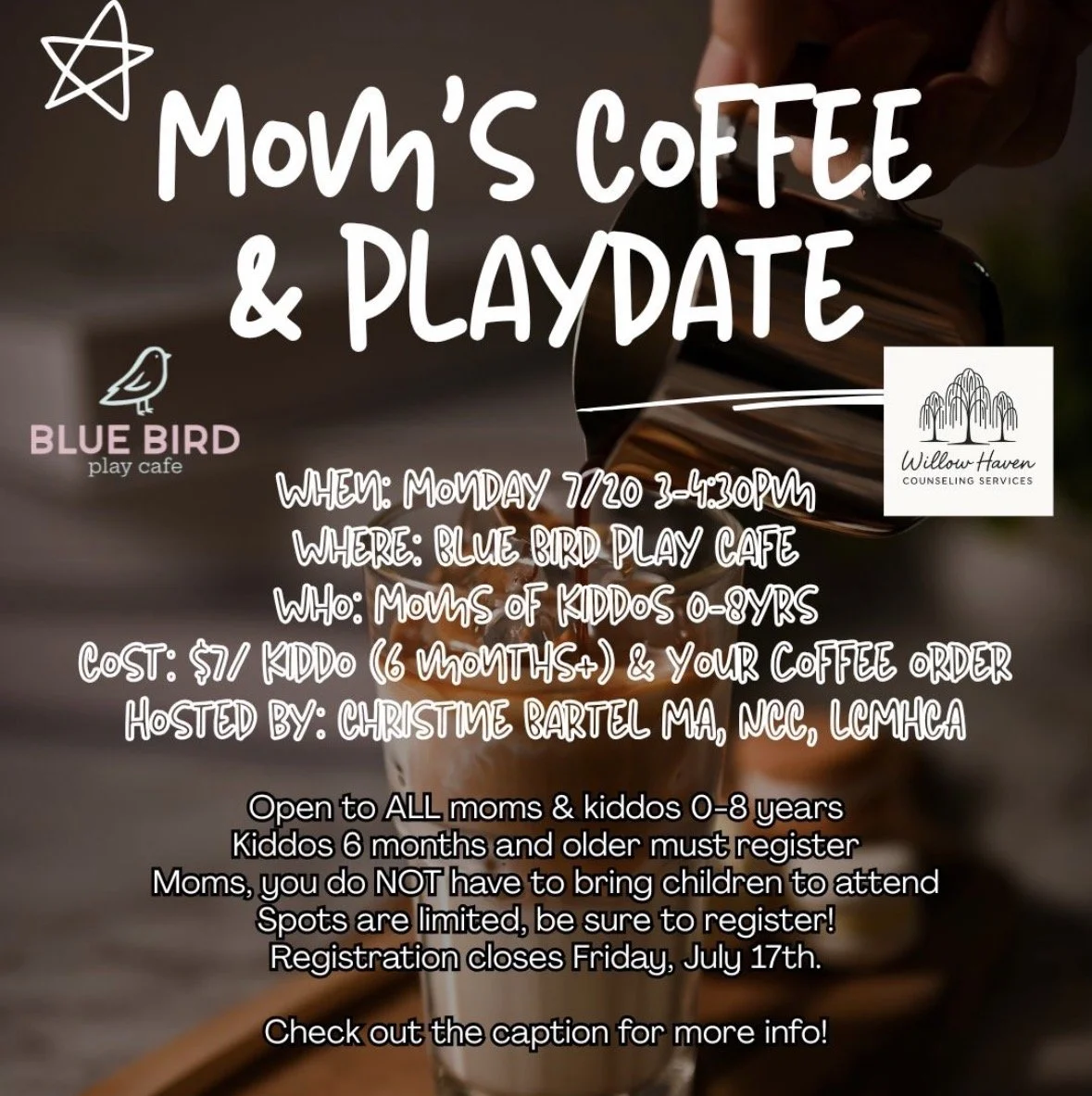 Willow-haven Counseling x BlueBird Cafe Playdate 