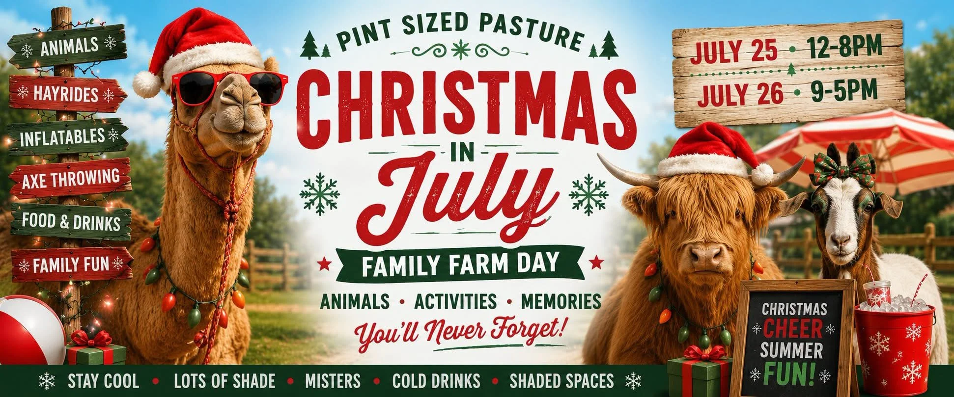Christmas in July with the Pint Sized Pasture