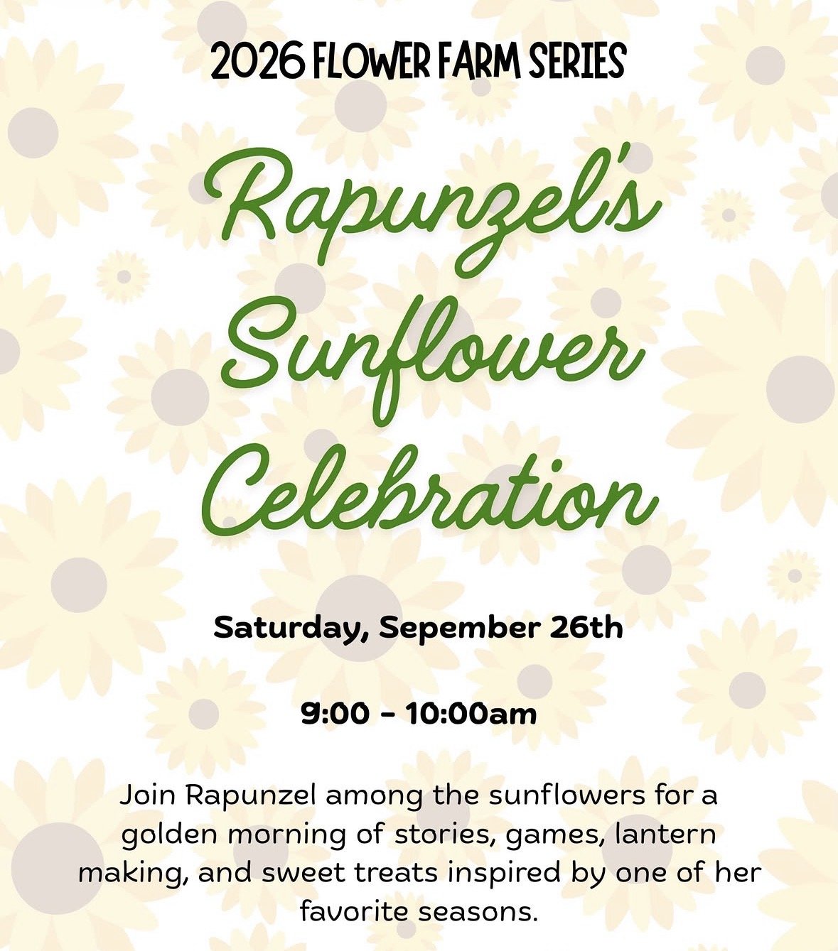 Rapunzel’s Sunflower Celebration 