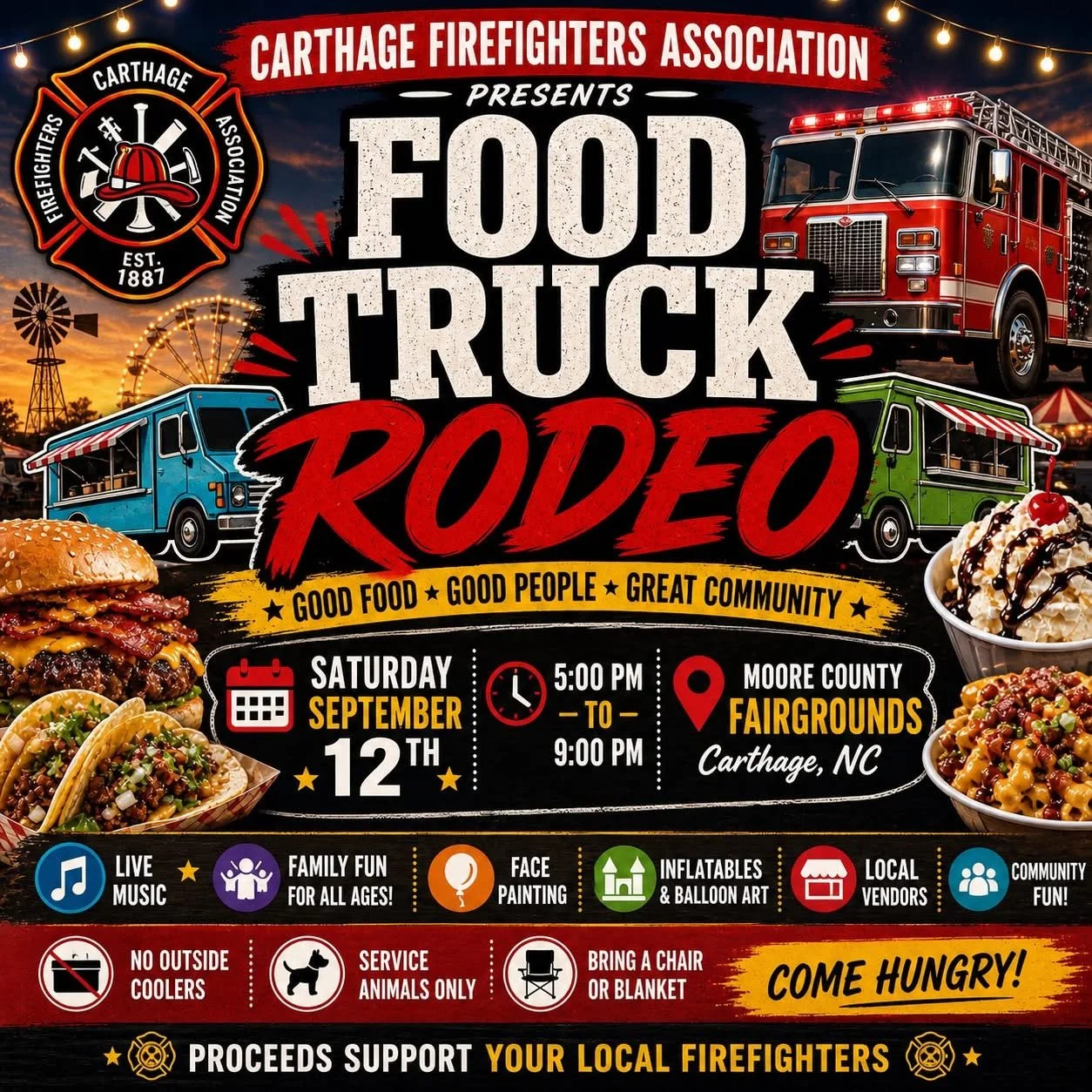 Carthage Firefighters Association Food Truck Rodeo 