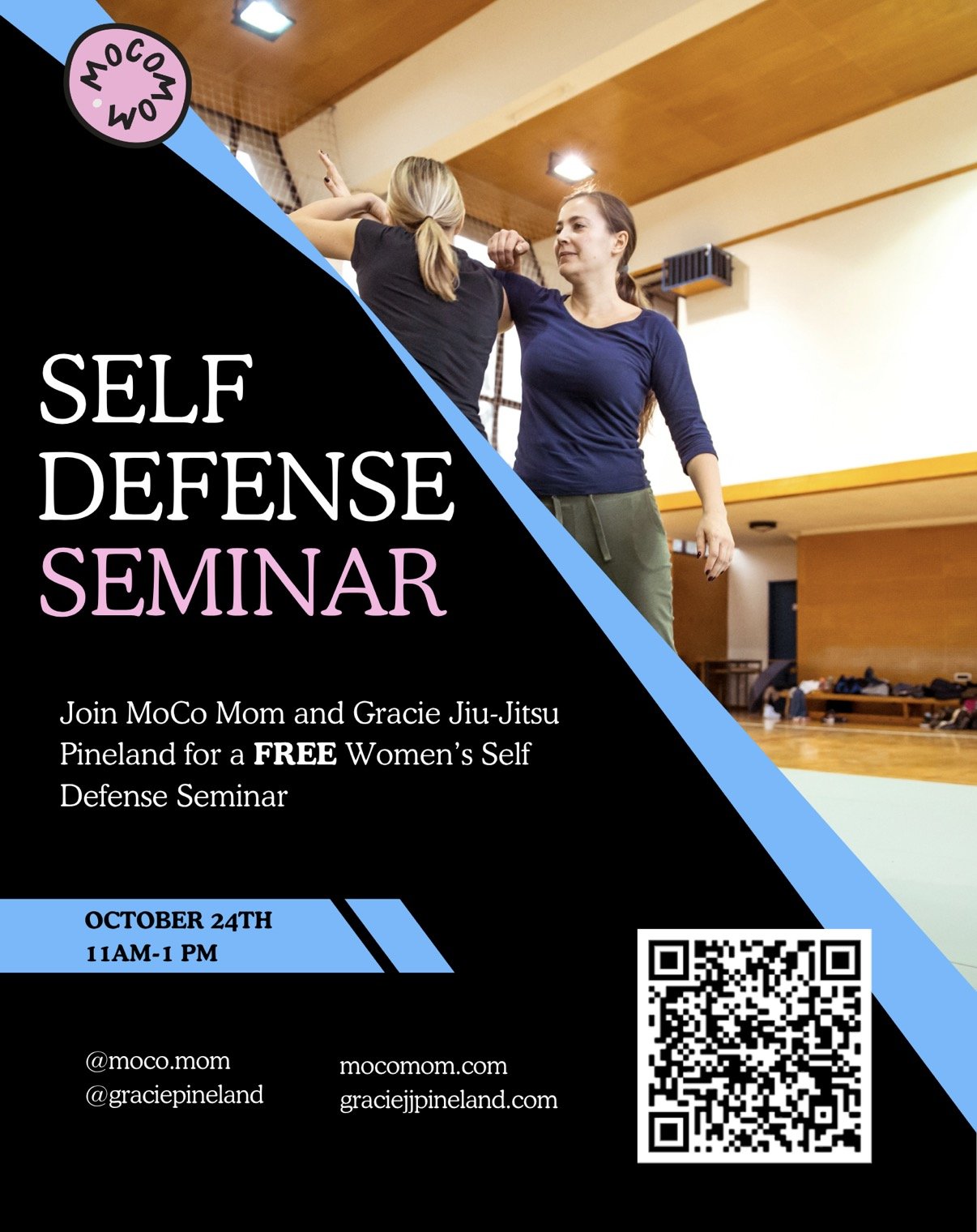 Self Defense Seminar with Gracie Jiu-Jitsu x MoCo Mom