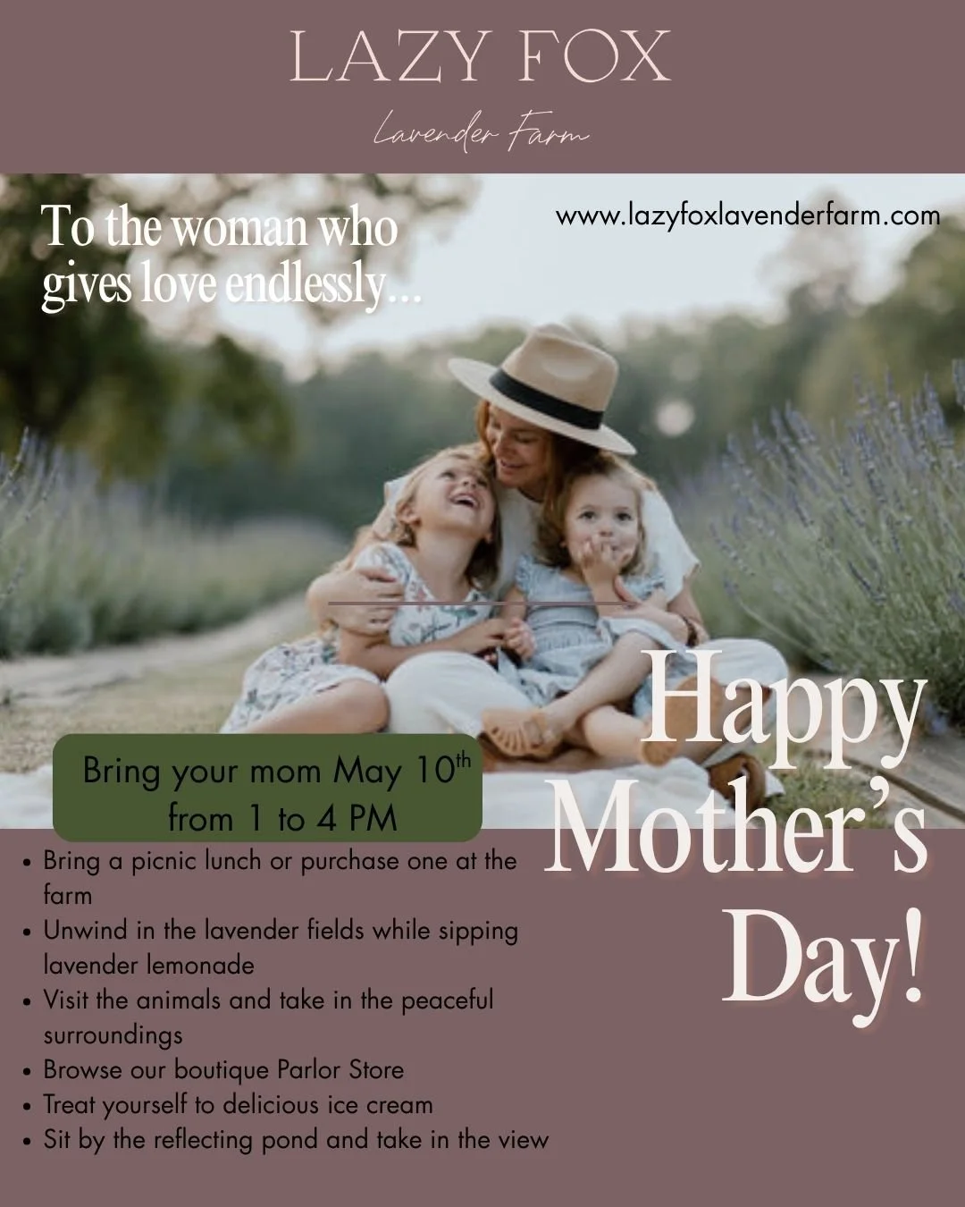 Mothers Day Lavendar Picking at the Farm in Cameron, NC 2026