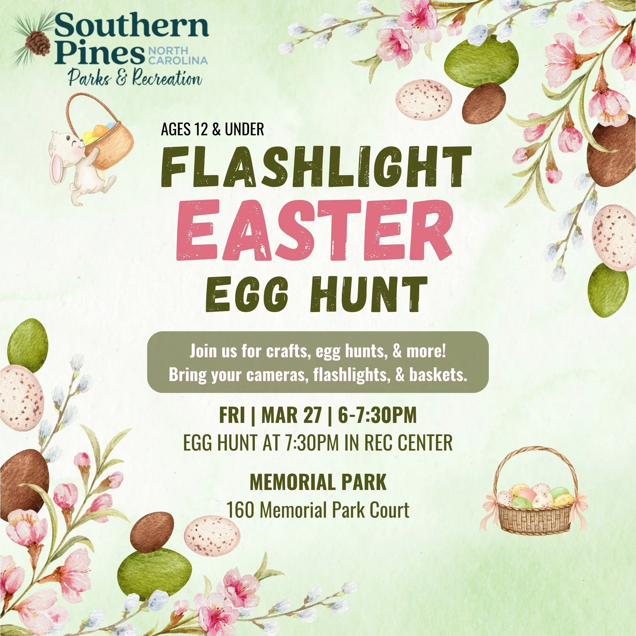 Flashlight Easter Egg Hunt Southern Pines, NC