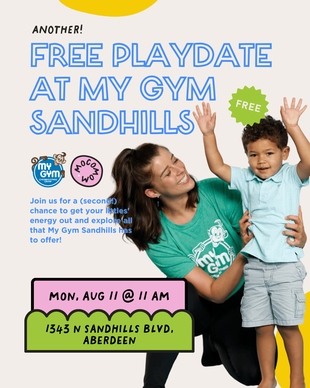 Another FREE Playdate at My Gym Sandhills (FULL)