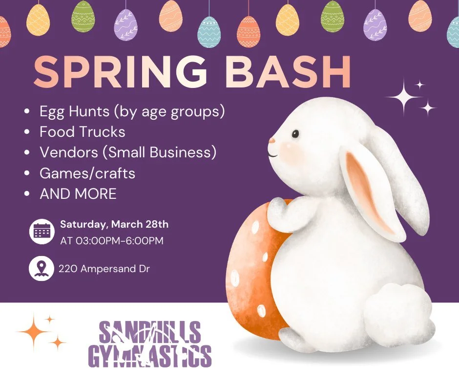 Spring Bash Sandhills Gymnastics Easter Bunny