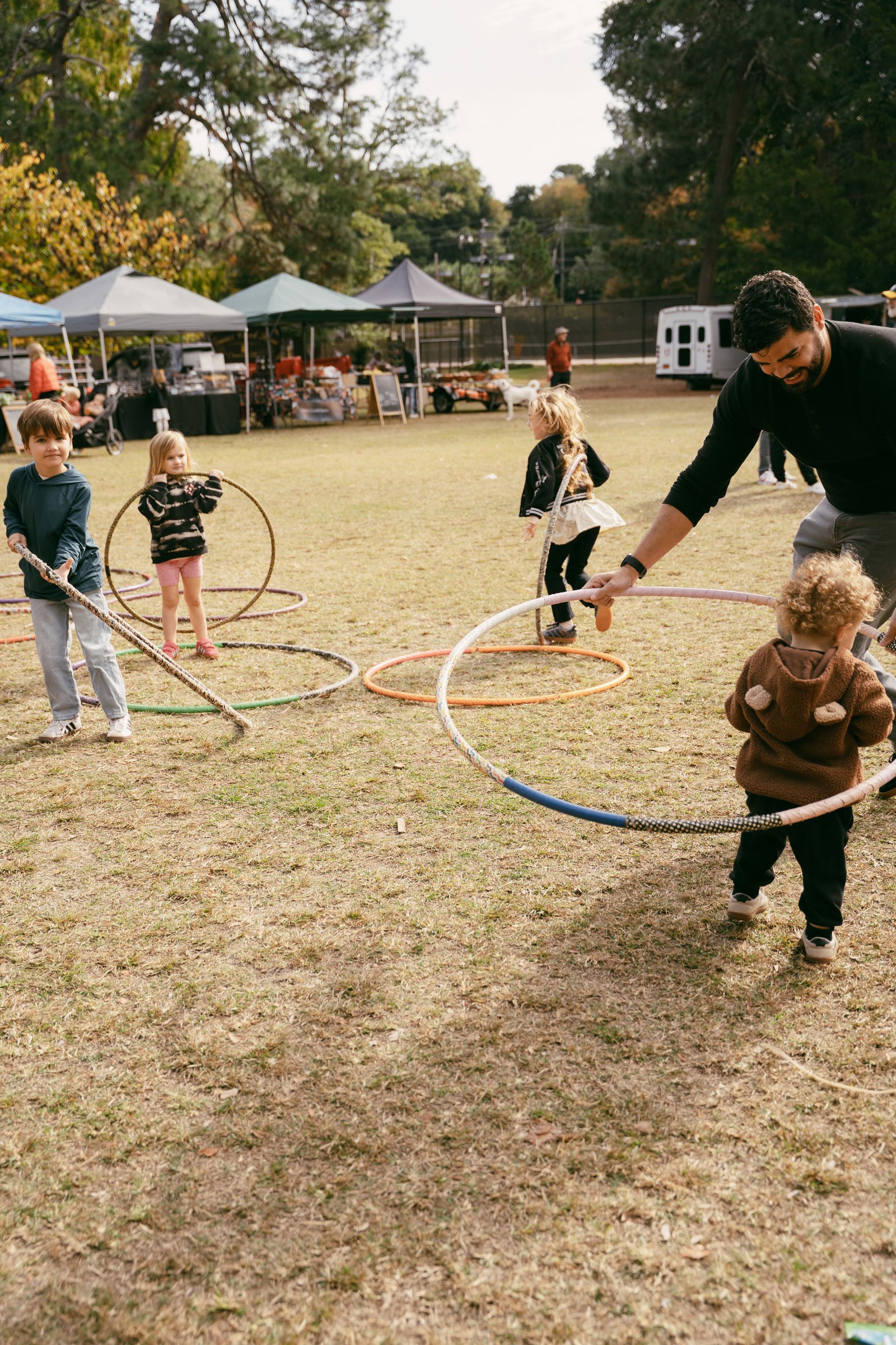 Downtown Southern Pines Moore County Farmers Market and Hula Hoops for the Kids, Saturdays in Spring