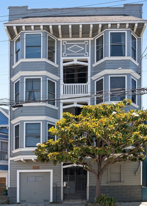 Top & east unit in 6-unit building