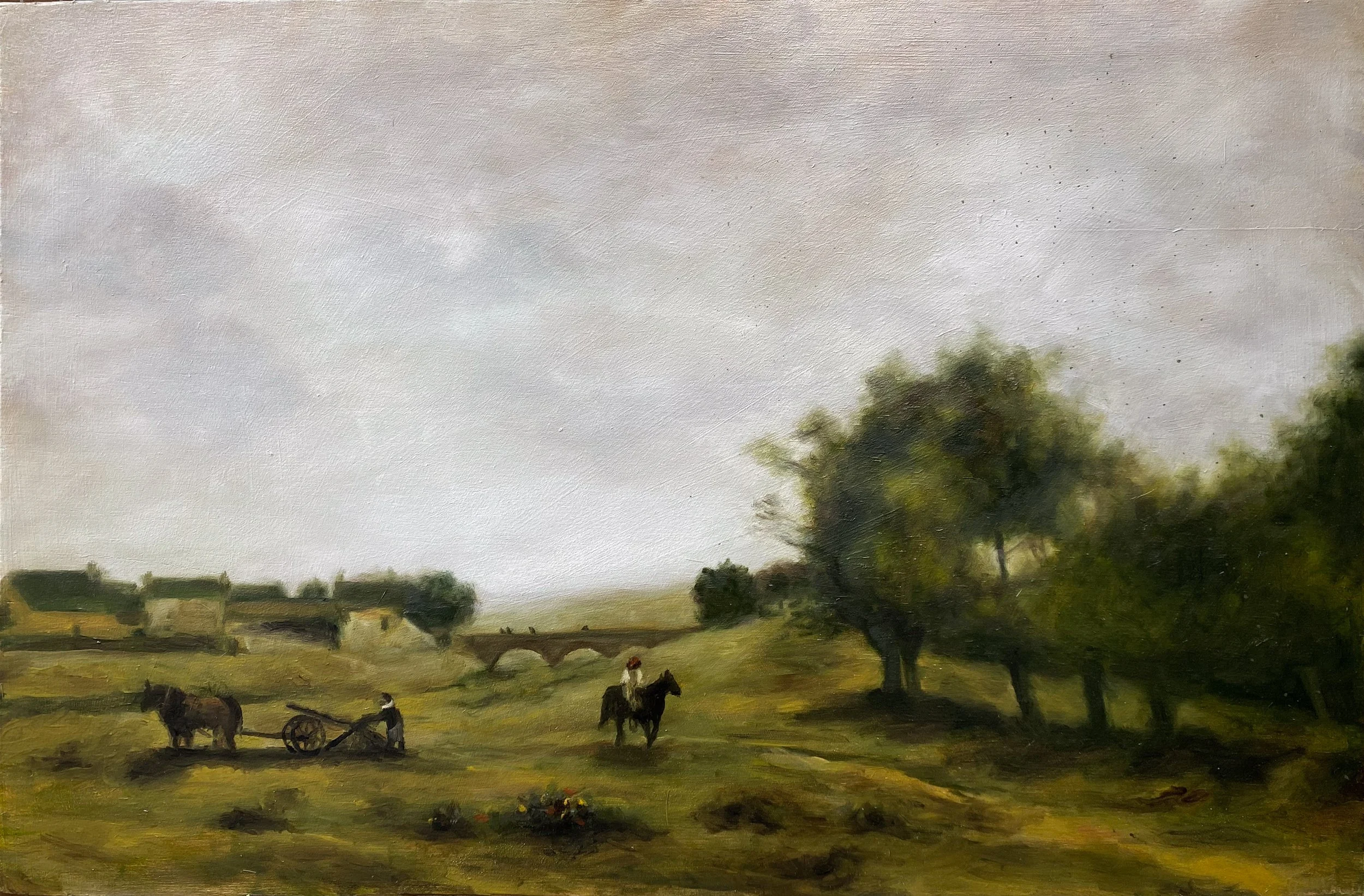 Master Copy - Corot #1, 16in x 23in, Oil on Canvas, 2026 - $175
