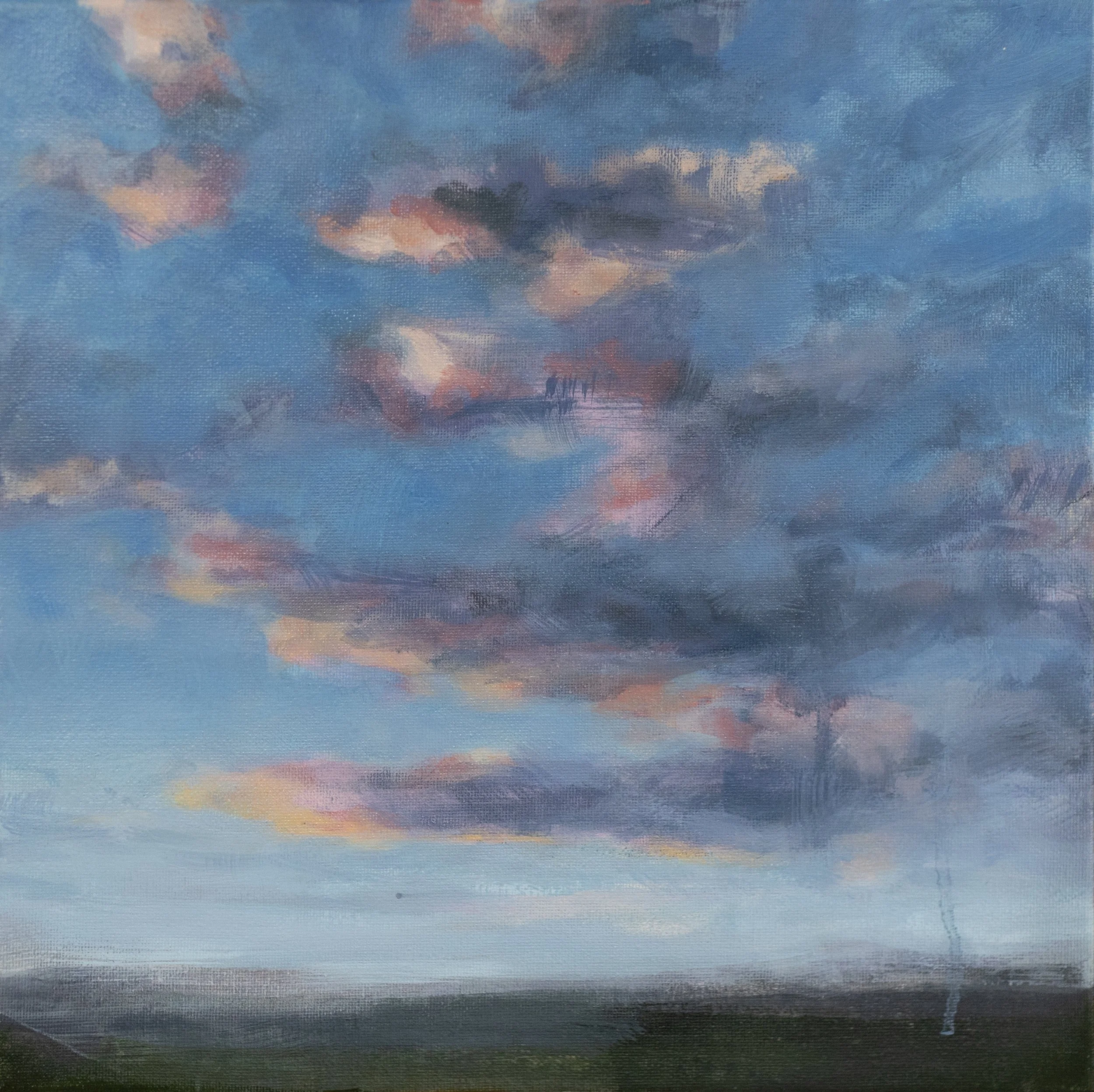 Dawn Sketch, 13.5in x 13.5in, Oil on Canvas @ Grazing Ground in Elk Creek, VA - $300