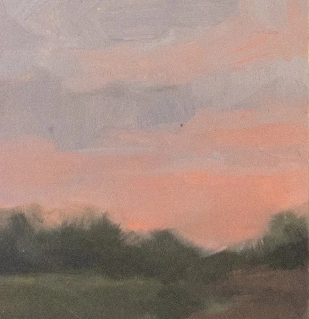 Pink Glow, 3in x 3in, Oil on Canvas, Winter 2026 - $25