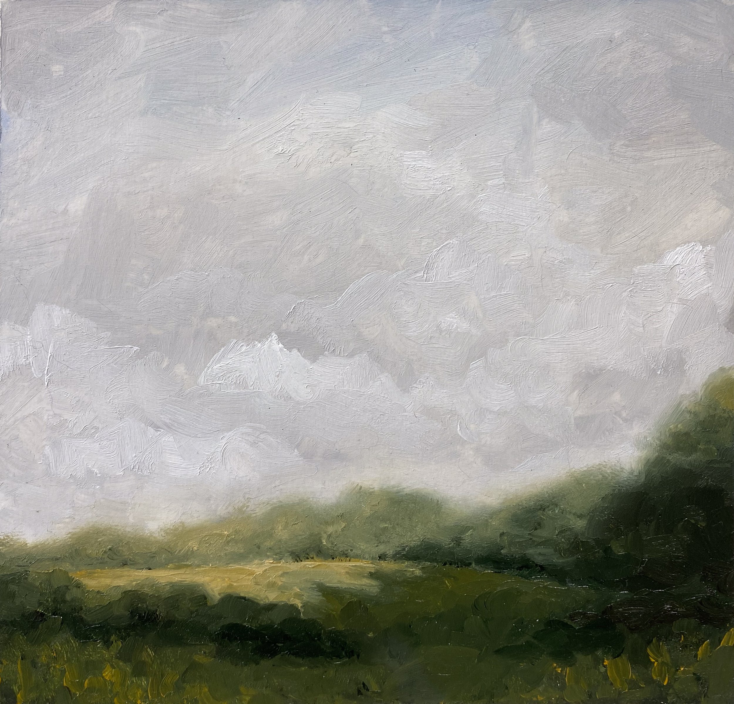 Vale at Late August, 8in x 8in, Oil on Paper