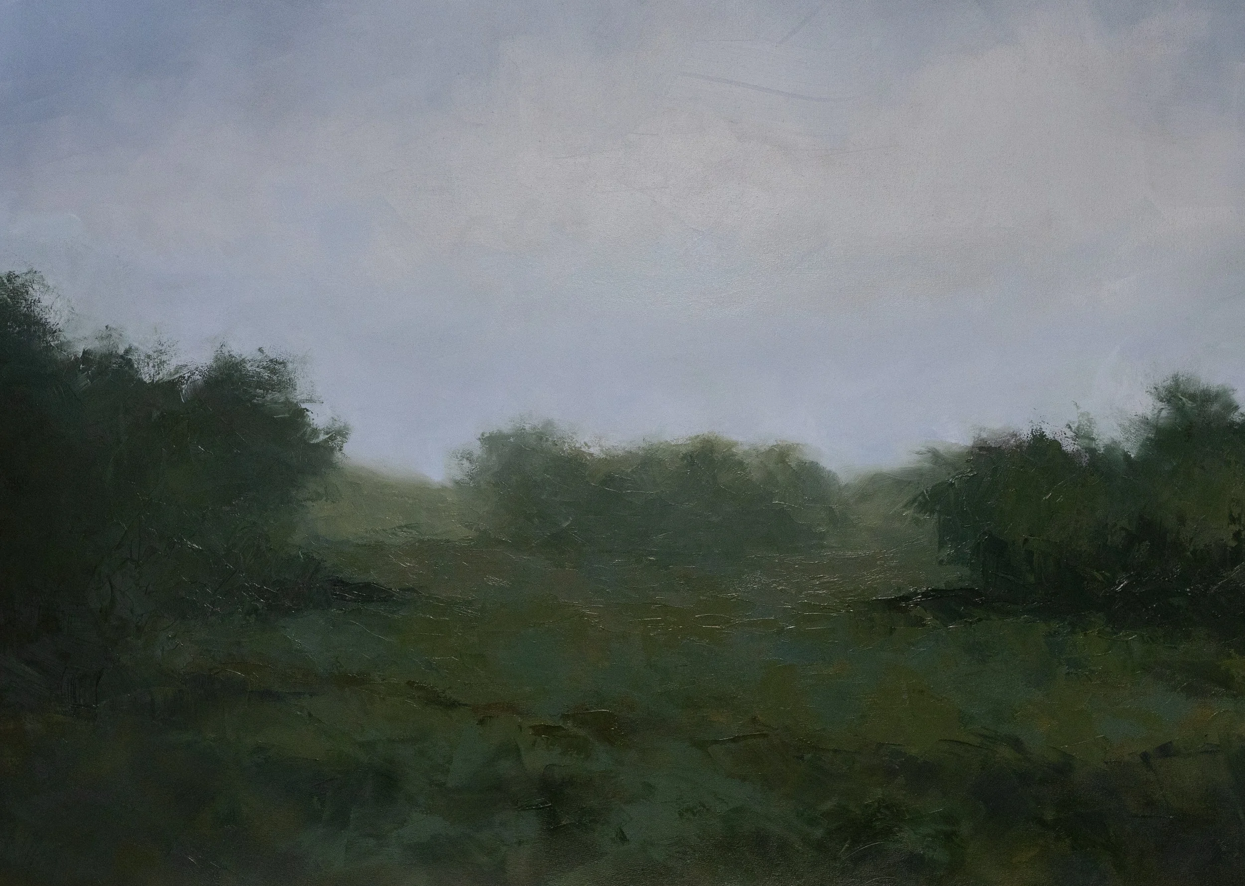 Cowfield, 45in x 30in, Oil on Canvas
