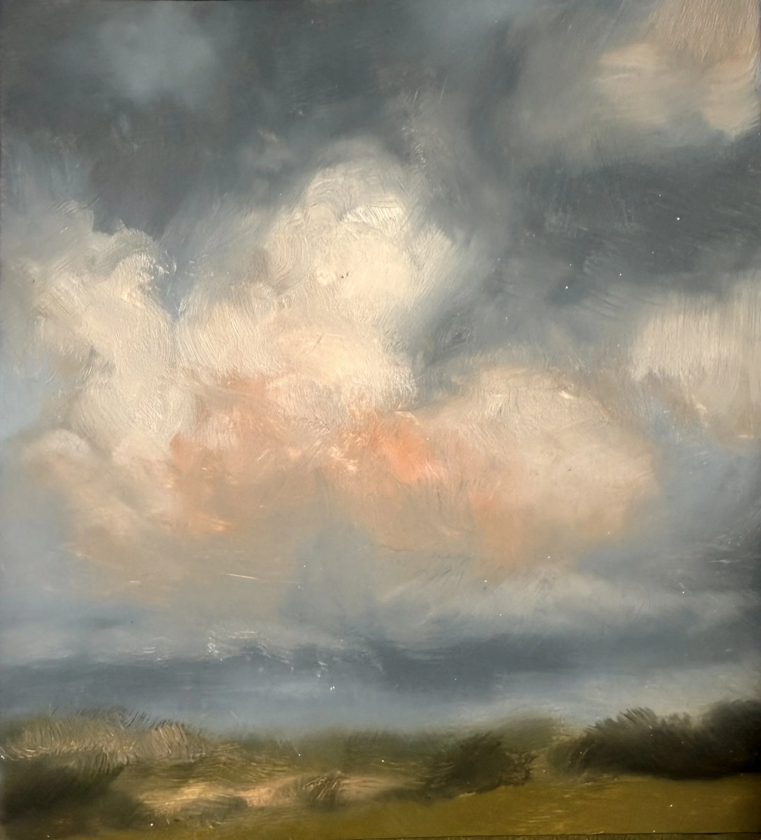 "Brightside: Side B" Oil on Paper, 10in x 10in