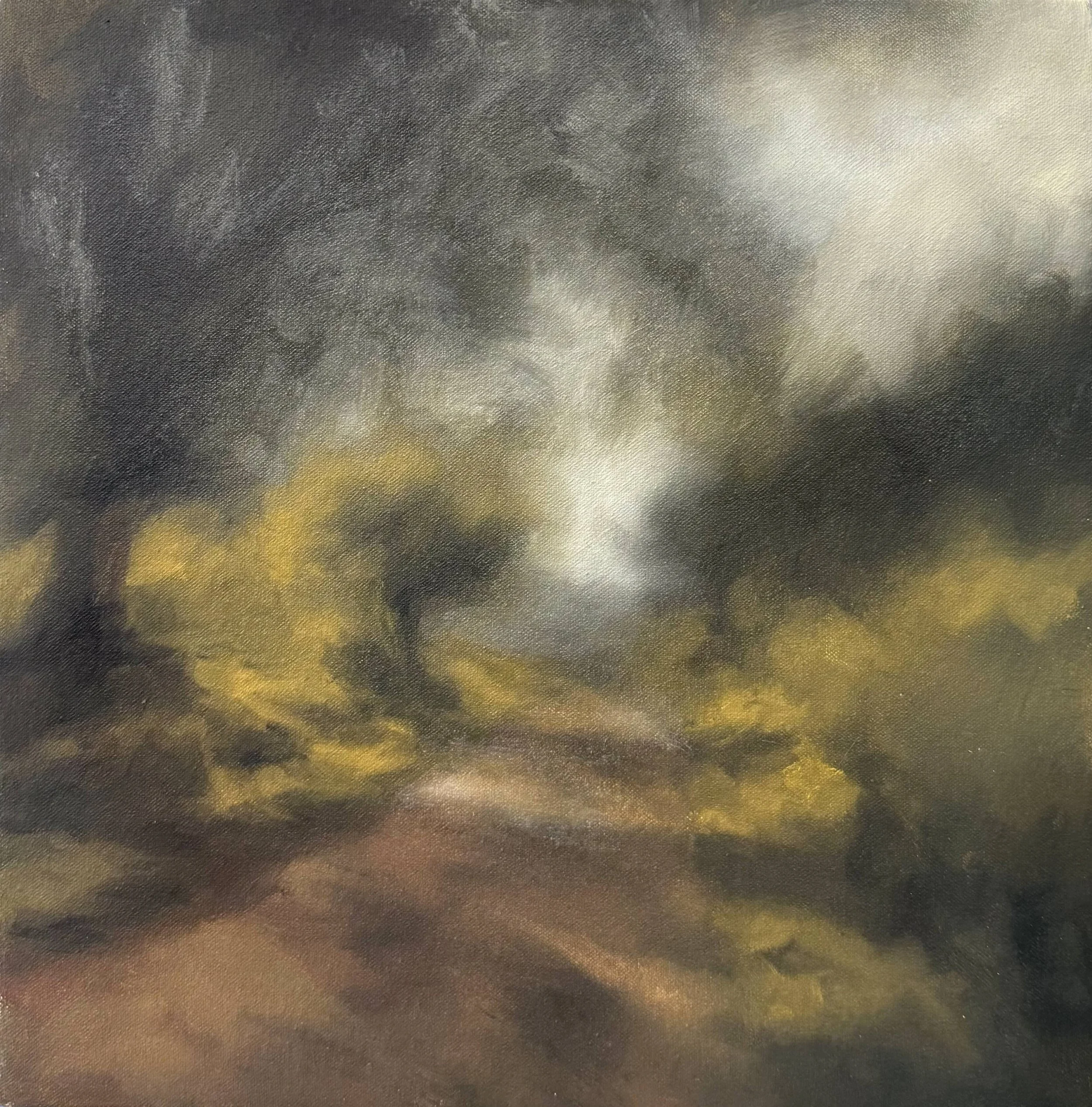 "3 in the Afternoon" Oil on Canvas, 14in x 14in