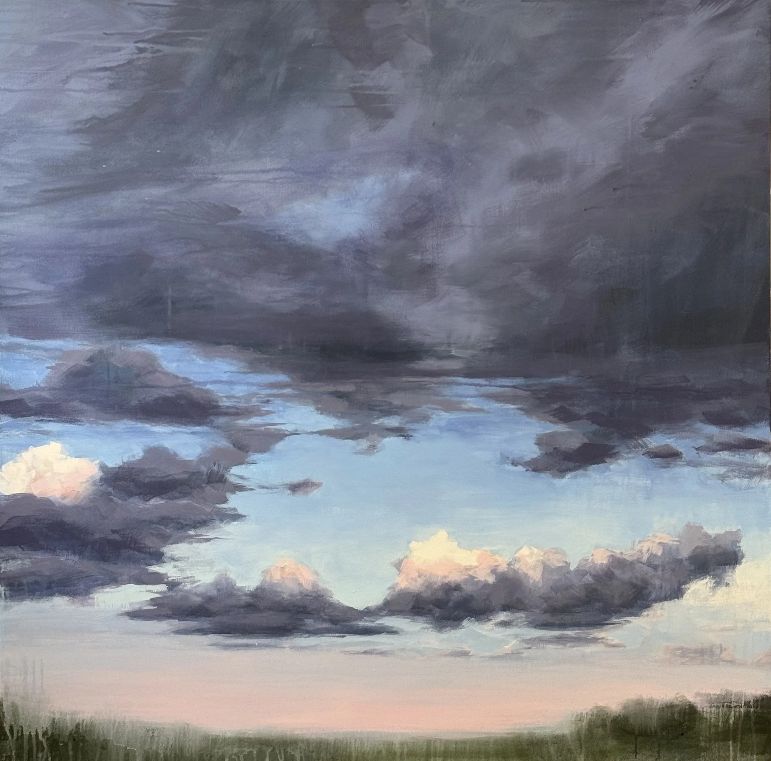 Evening at Dusk,  36in x 36in, Acrylic on Canvas, @ The Local in Blacksburg, VA - $800 