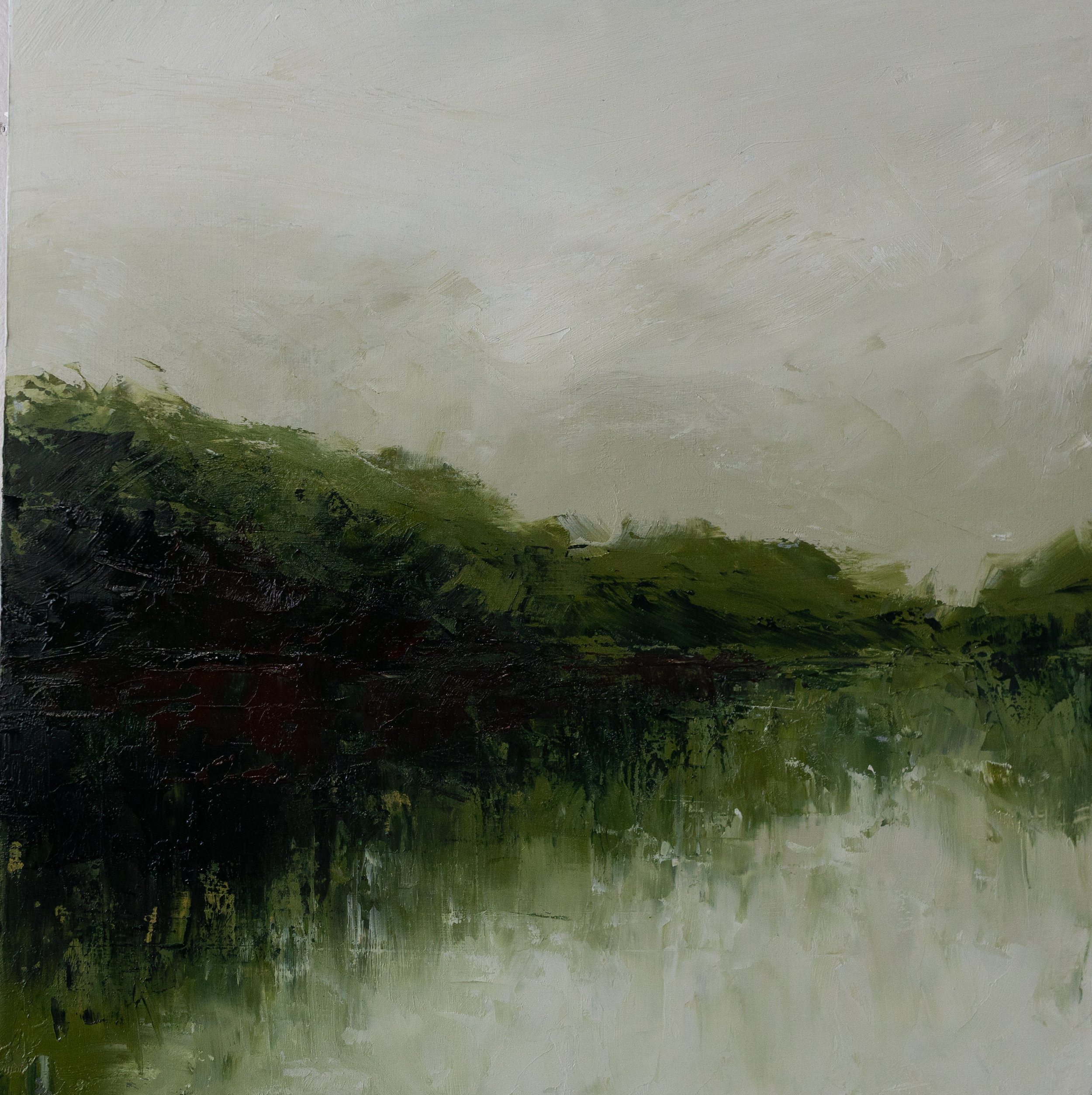 Mirror, 12in x 12in, Oil on Panel
