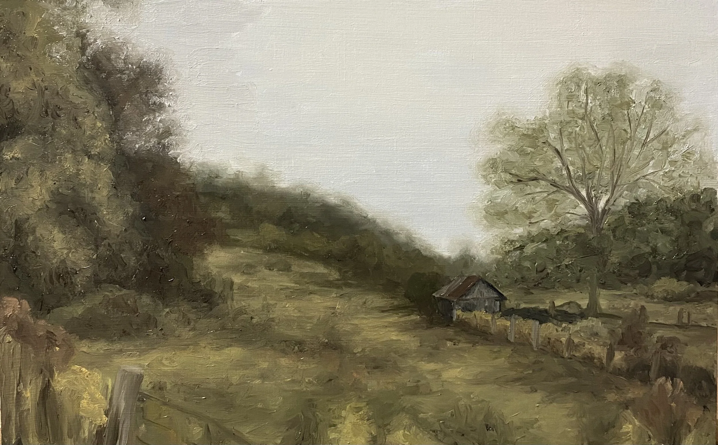 Valley #2, 12in x 7in, Oil on Panel