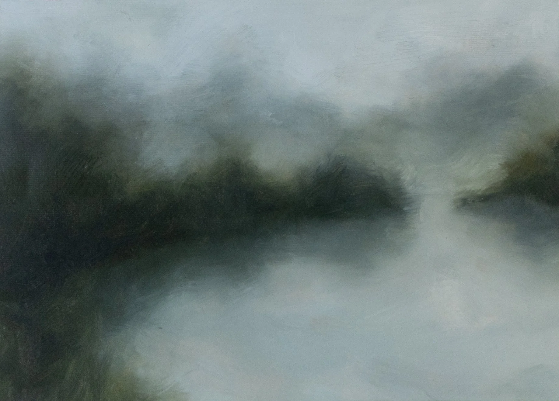 Frog Pond, 11in x 8in, Oil on Paper, 2026 - $175