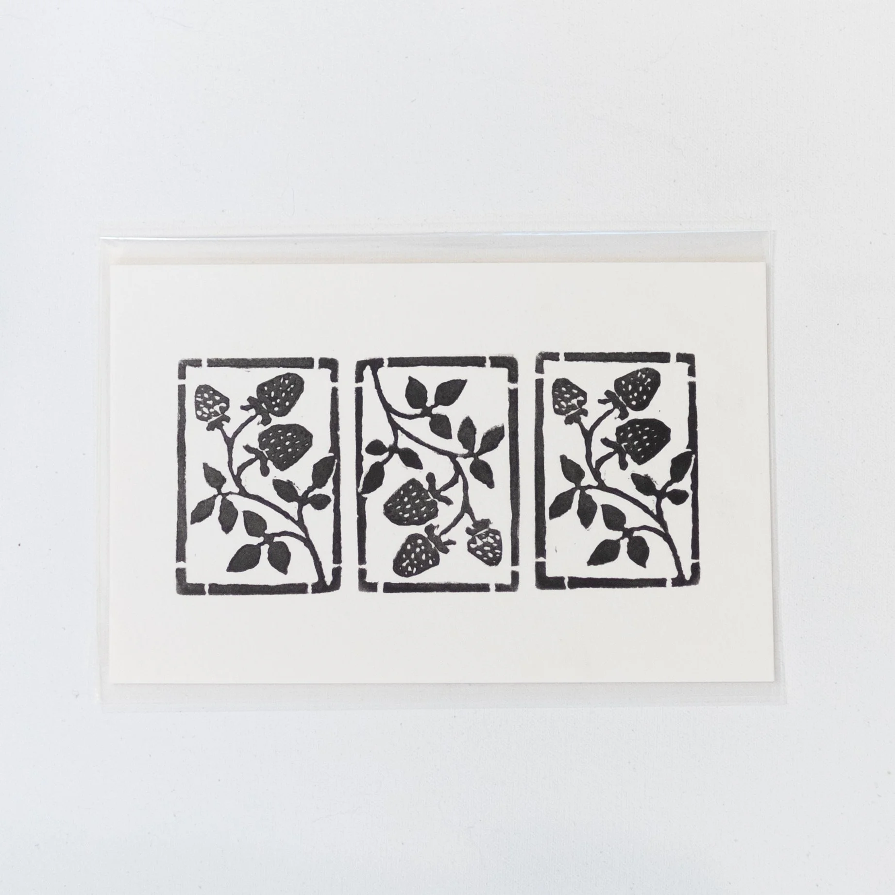 Strawberry Trio - 5in x 8in - 1 Available 