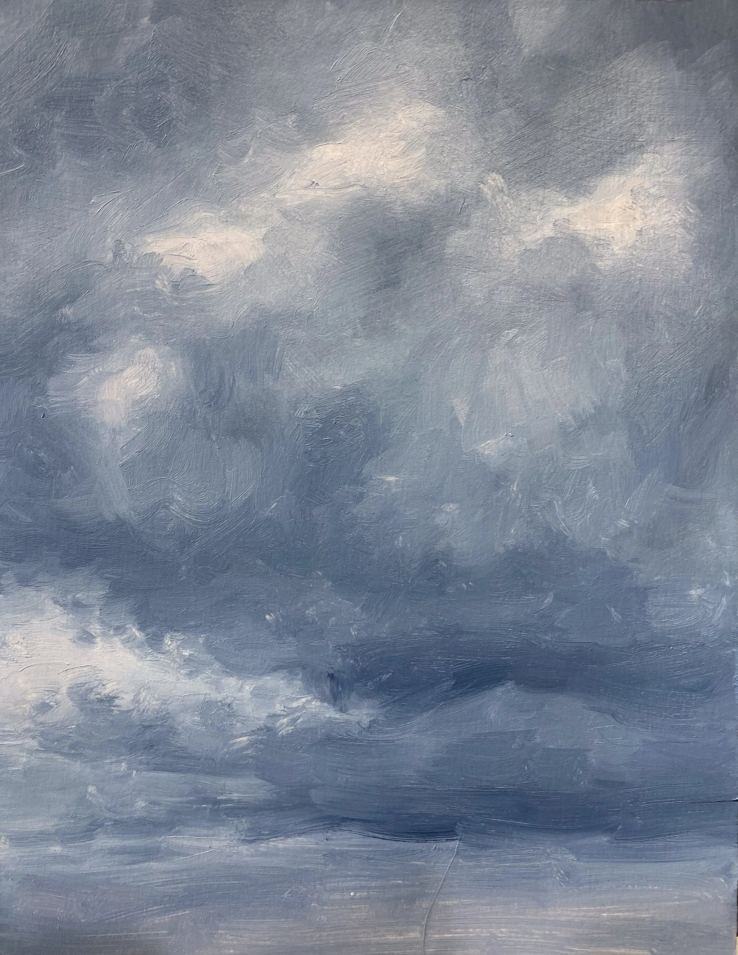 Cloud Study #2, 5in x 7in, Oil on Paper