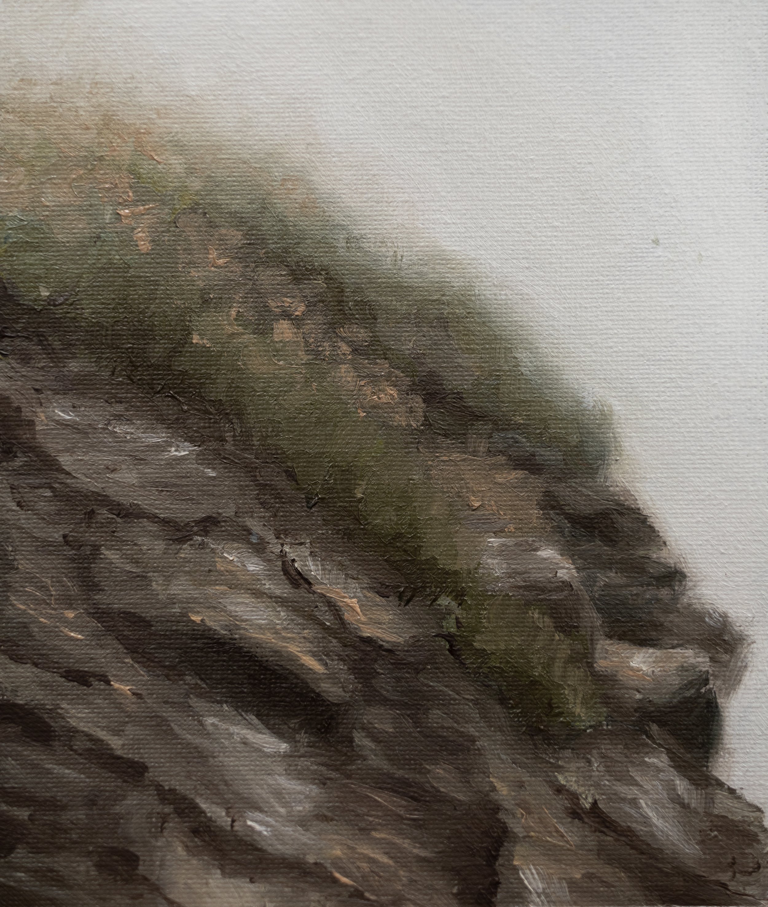 Big Rock, 5in x 6in, Oil on Canvas