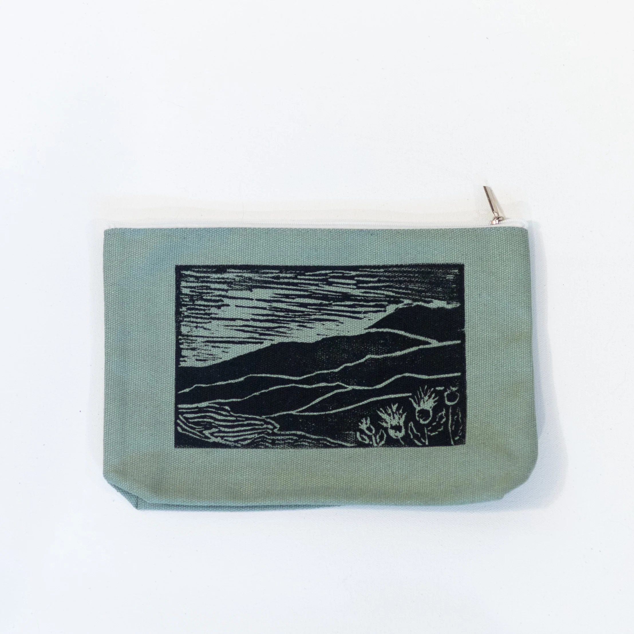 Thistle Fields (Olive) - 6in x 9in - 1 Available 