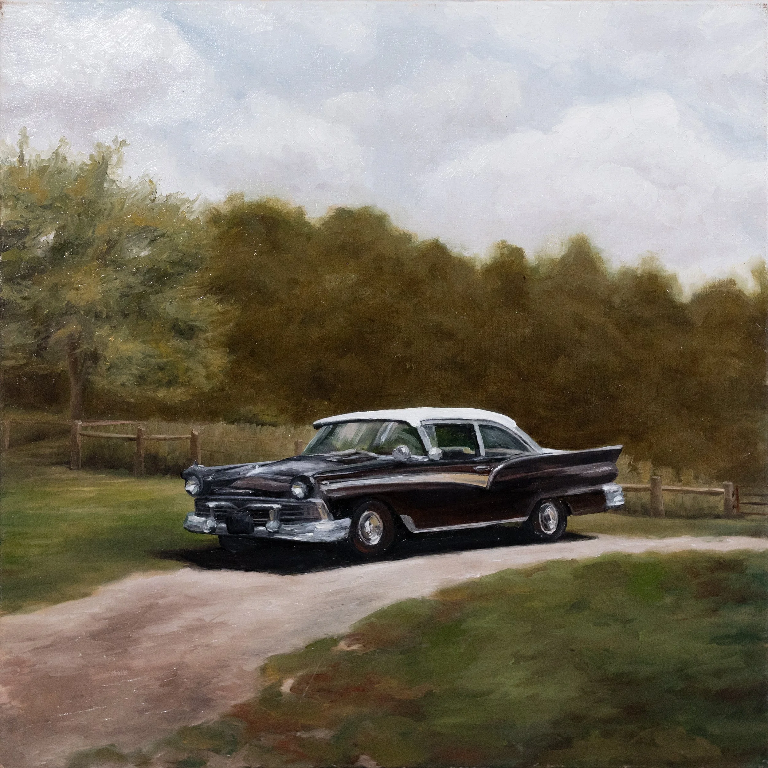 Classic, 16in x 16in, Oil on Canvas @ Grazing Ground in Elk Creek, VA - $350