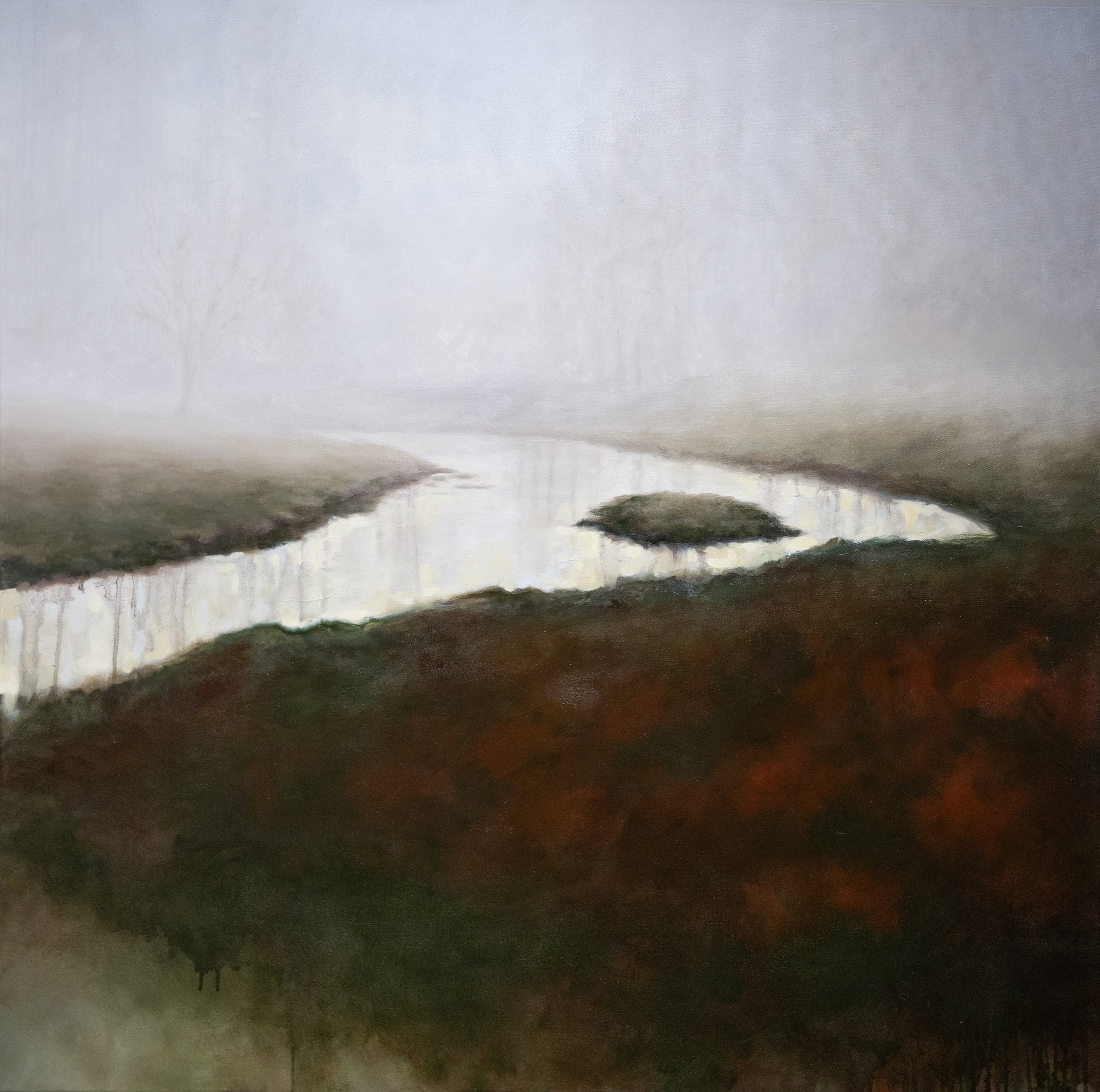 Riverside, 48in x 48in, Oil on Canvas