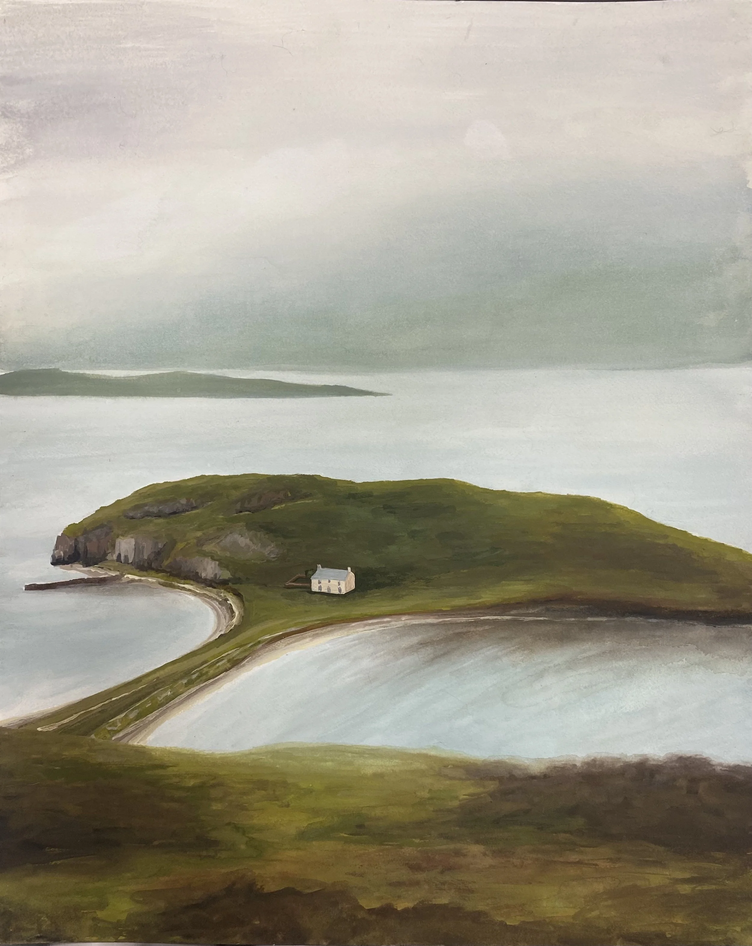 Peaks, 11x14in, Guache on Paper