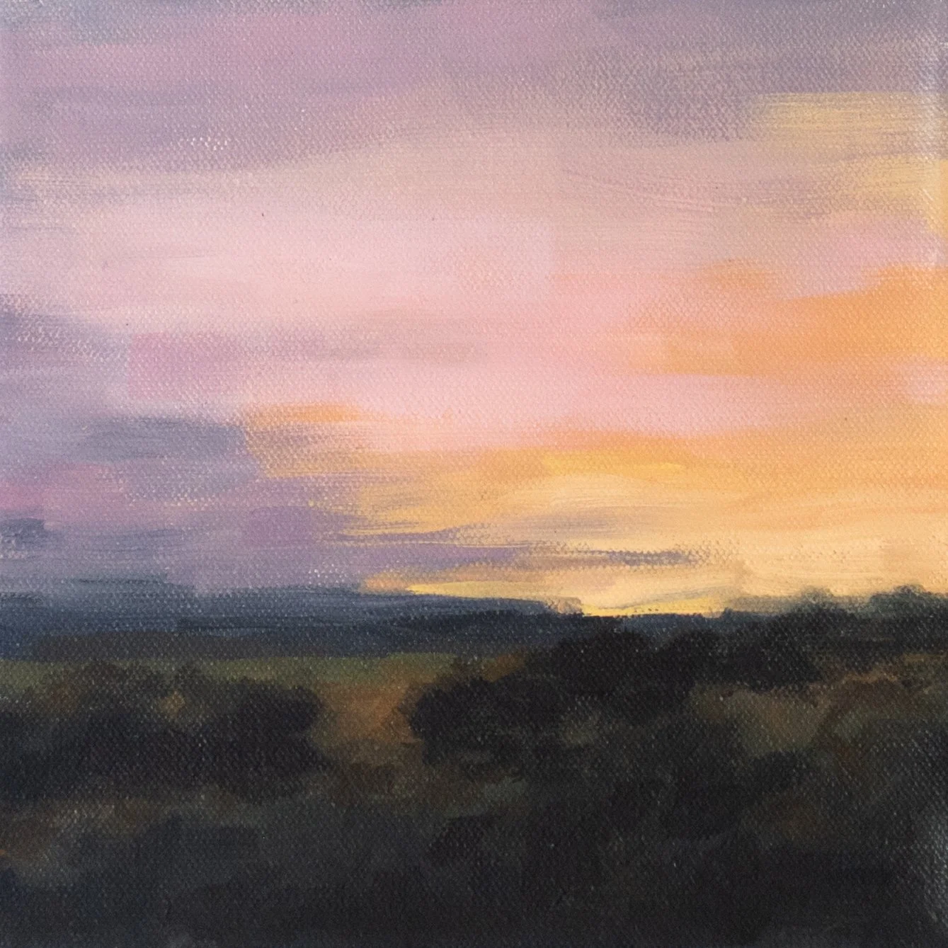 Sunset, 8in x 8in, Acrylic on Canvas, Summer 2026 - $175