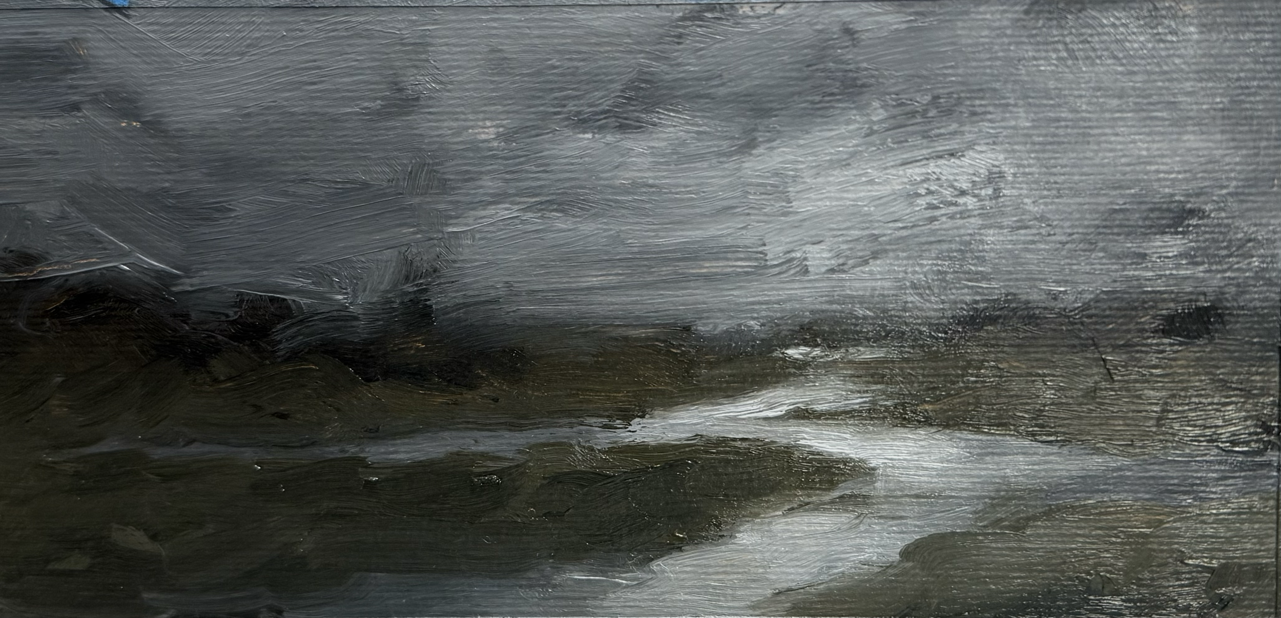 Night Watchmen, 3in x 6in, Oil on Paper