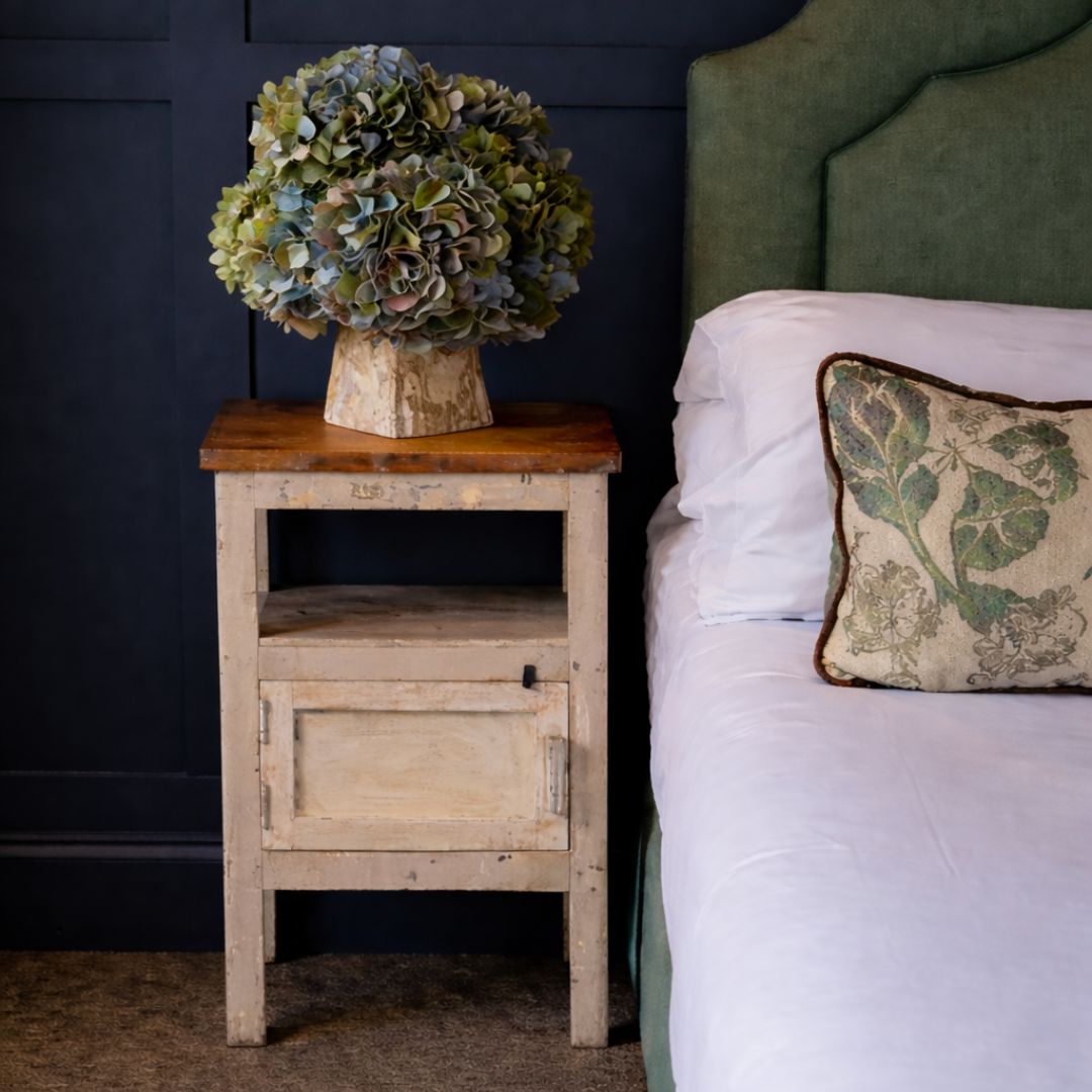 Vintage Bedside Table With Shelf