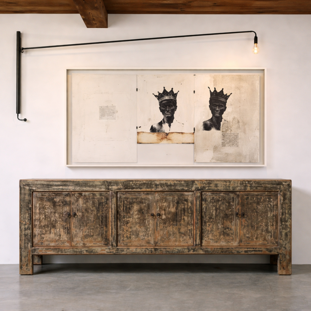 Chinese Vintage Sideboard with 6 Doors