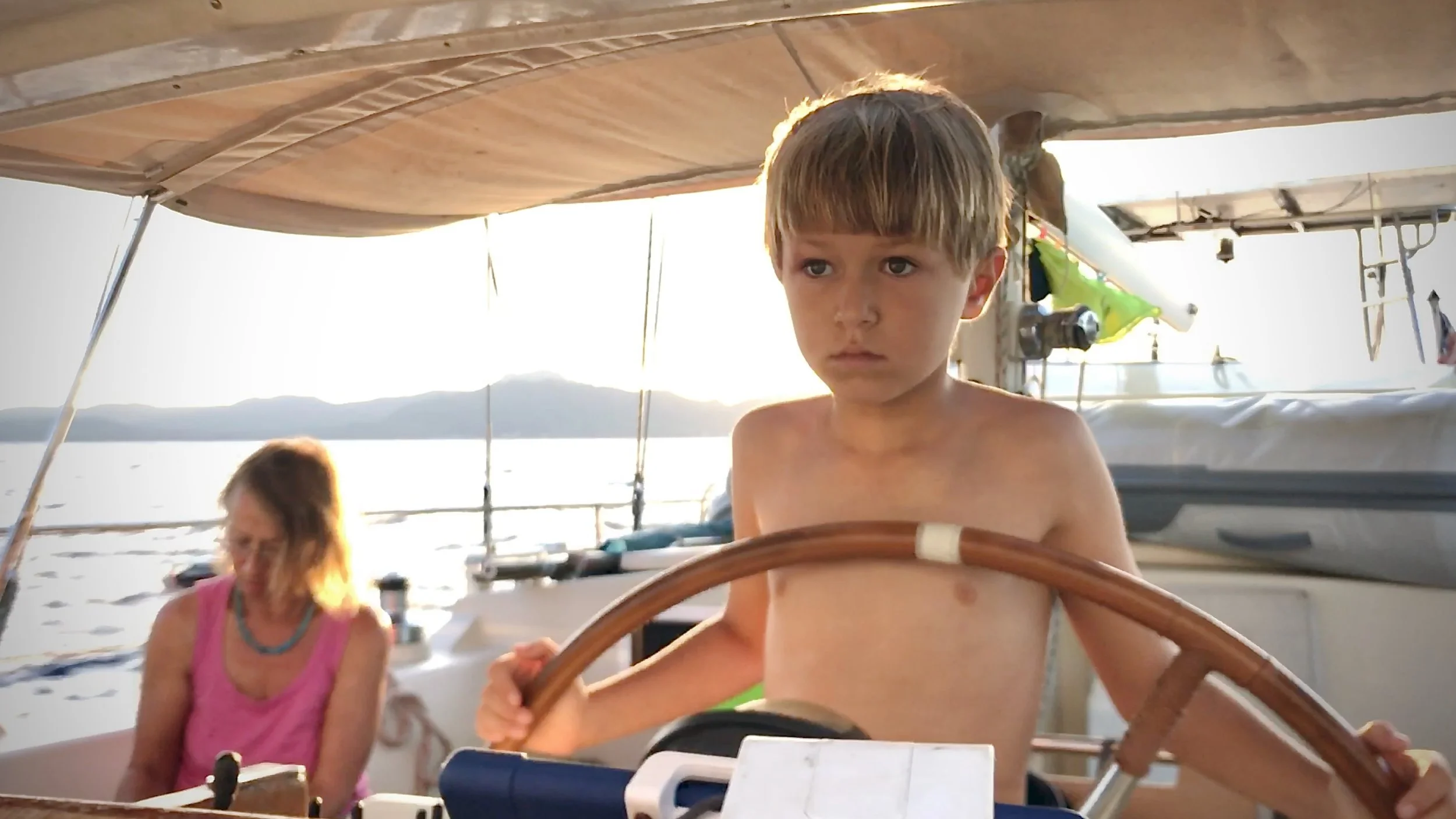 Yewan on watch at the helm looking very serious