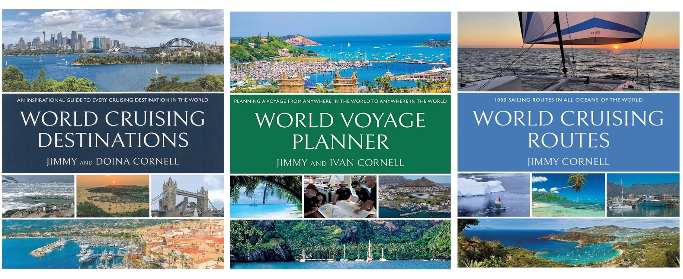 Jimmy Cornell's cruising trilogy of world destinations, voyage planning and cruising routes