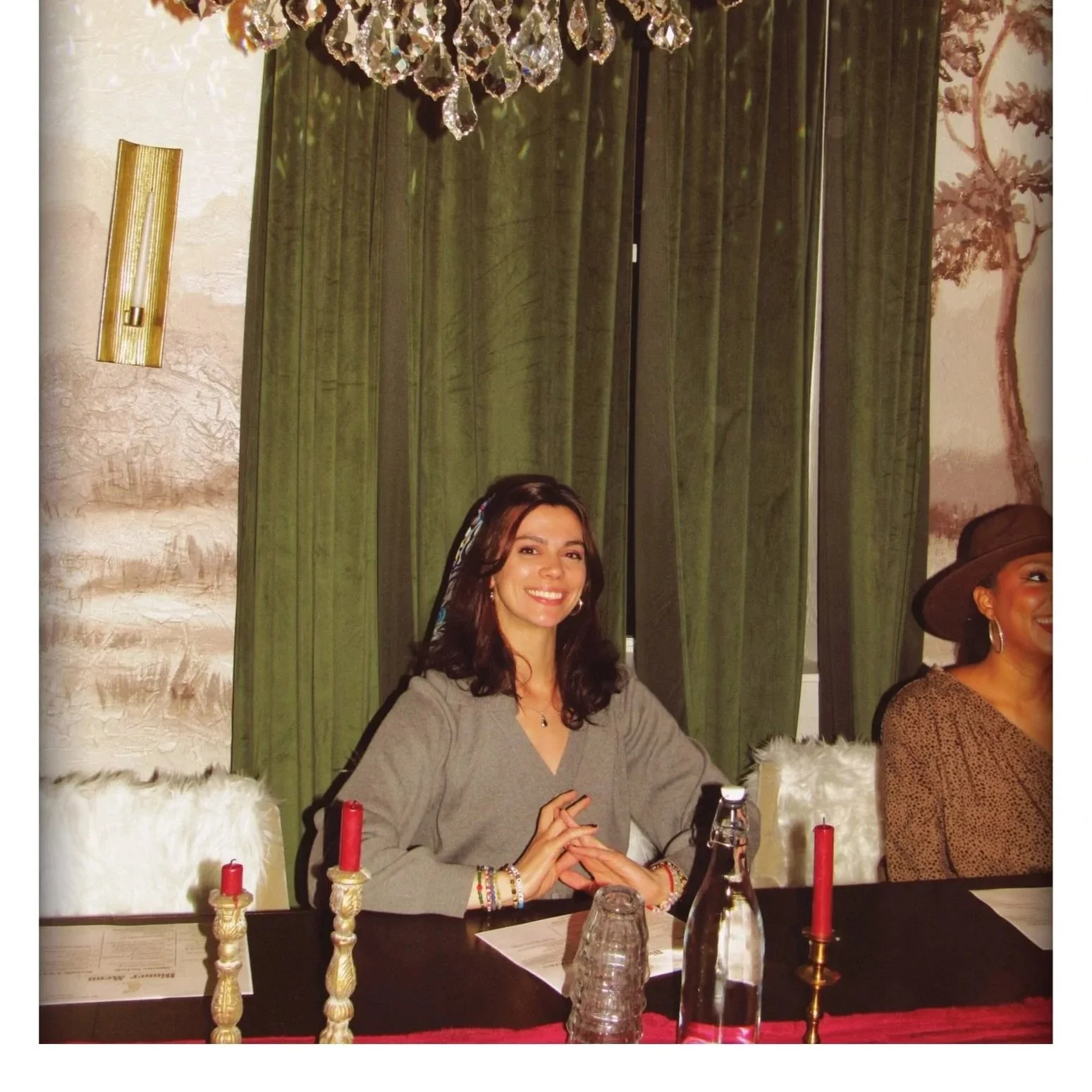 Founding Director, Angela Vecchione, smiling with joy at February 2026's Open Floor networking social at SANTE in Southern Pines, NC.