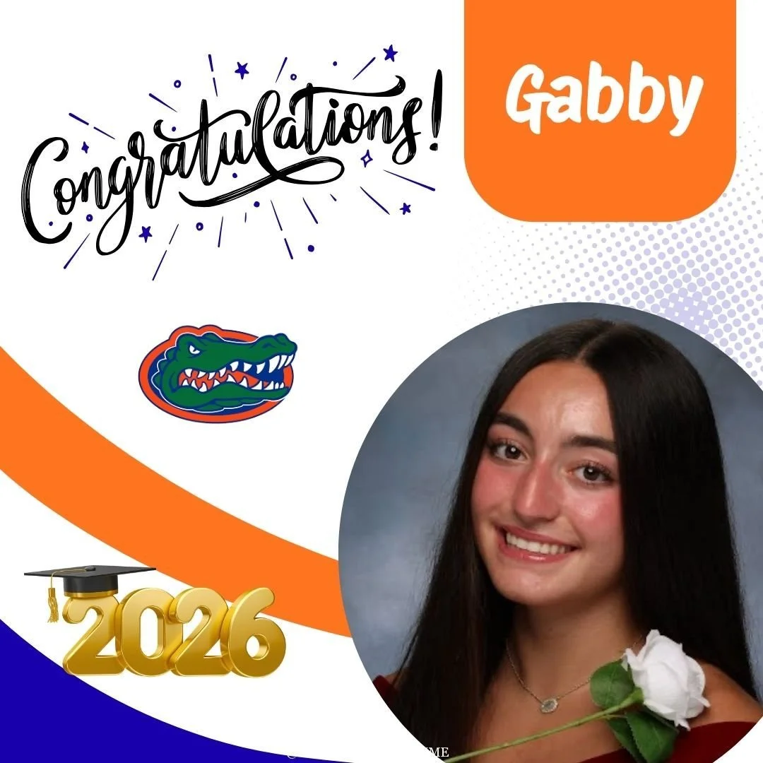 Congratulations, Gabby! 🧡💙 It's official-this focused, determined, and unstoppable young woman is headed to the University of Florida to pursue Biological Sciences! Gator Nation is lucky to have you. So incredibly proud! #GoGators #UFBound