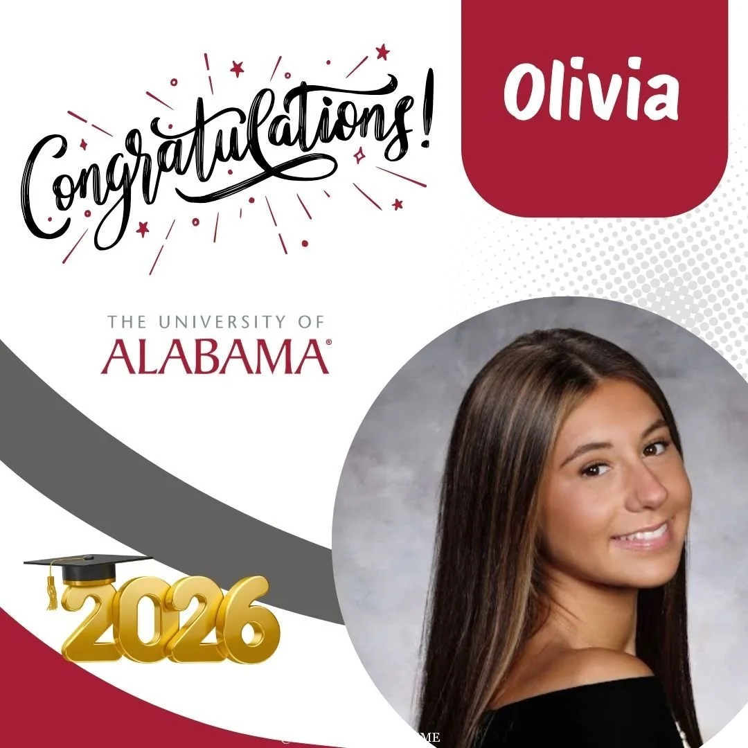 Congratulations, Olivia! 🌊❤️ From the moment she stepped on campus last fall, Alabama felt like home- and now it's official! The University of Alabama Honors College is getting one incredible young woman. So proud of you and everything ahead! Roll T