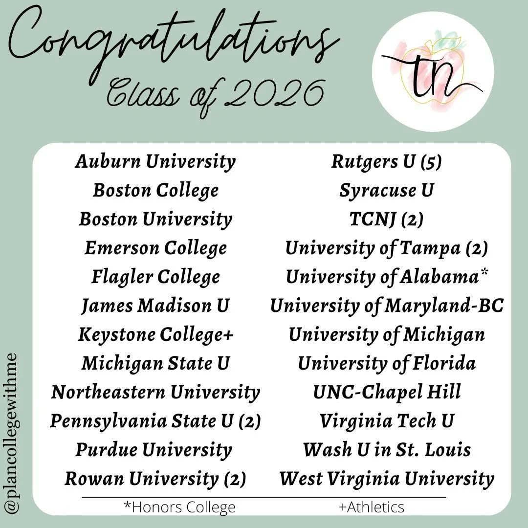 They dreamed it. They worked for it. They got in. 🎓 So proud of my incredible Class of 2026- this is just the beginning. ✨