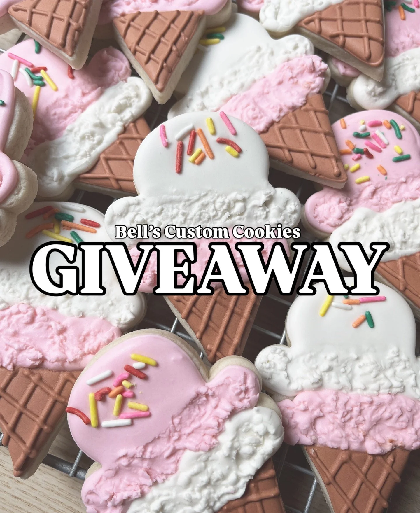 🗣️We all scream for ice cream (shaped cookies)🍦

Giveaway winner will receive 1 dozen custom cookies 

Local pick up only/no shipping (pick up Mt. Lebanon August 1-3)

Giveaway will end Sunday 7/20 @ 8am and winner will be selected (&amp; tagged in