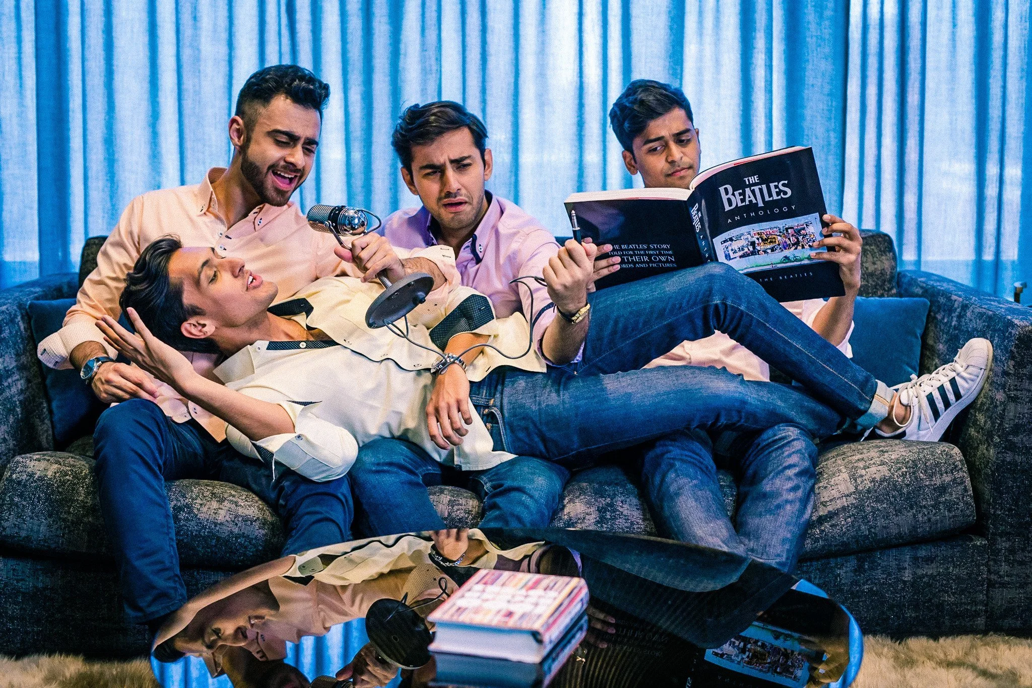 Portrait session with the Samaa Acapella band, capturing the essence of their musical harmony 