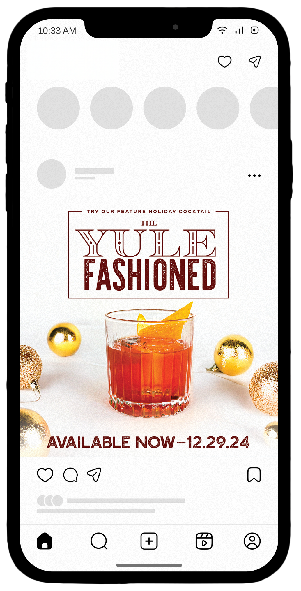 Holiday Specialty Cocktail Post