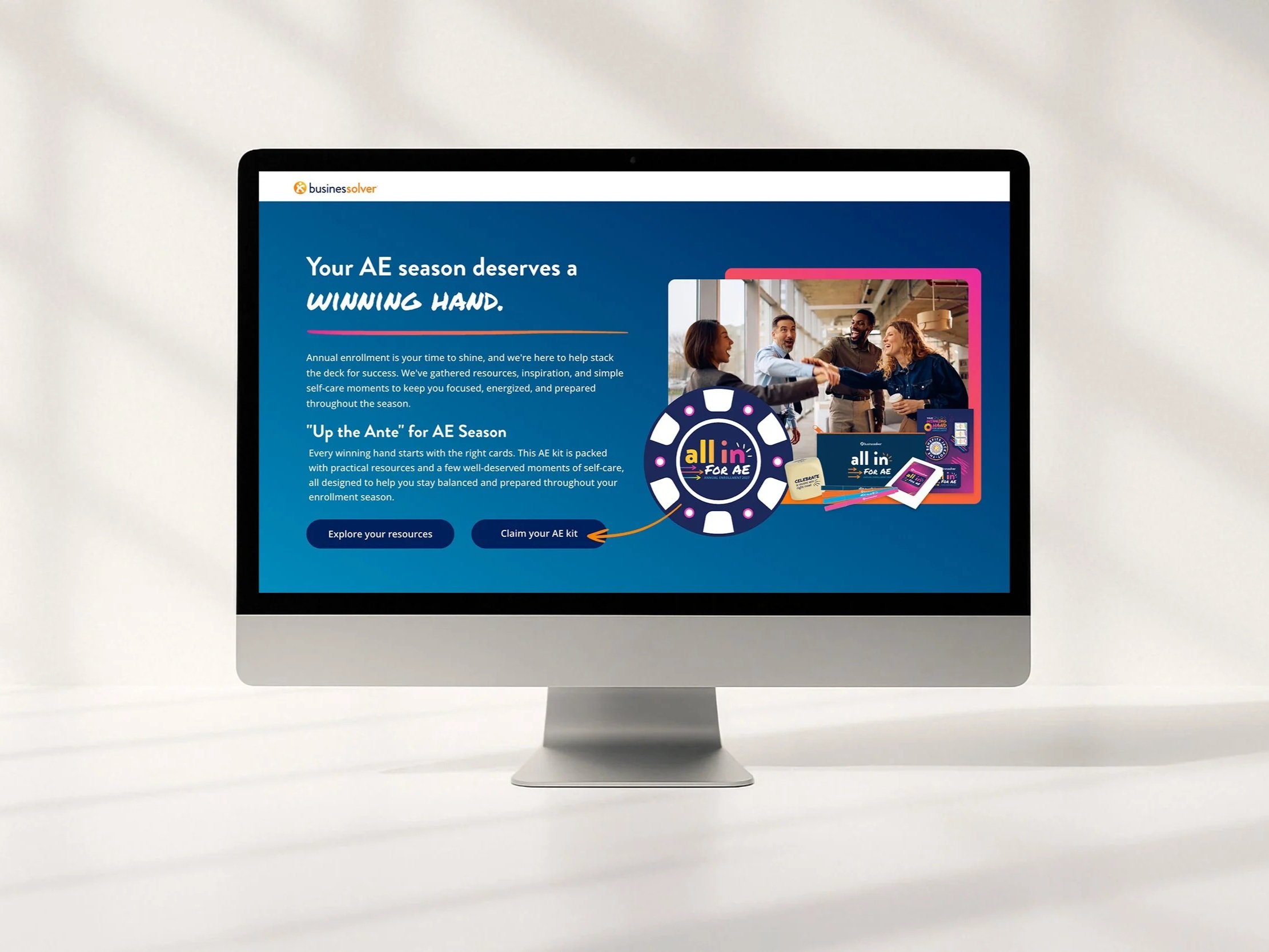 Annual Enrollment Client Engagement Campaign Landing Page Design