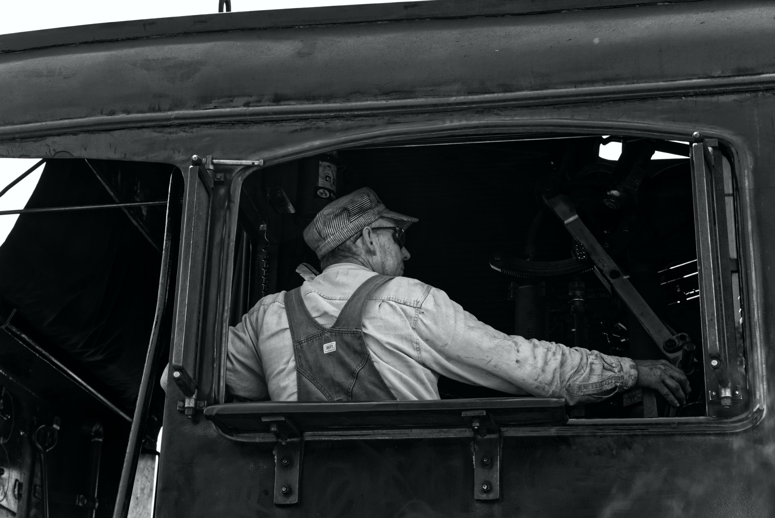 Machinist of locomotive of the steam train in Essex, CT.| Credit: Reynaldo Cruz Diaz