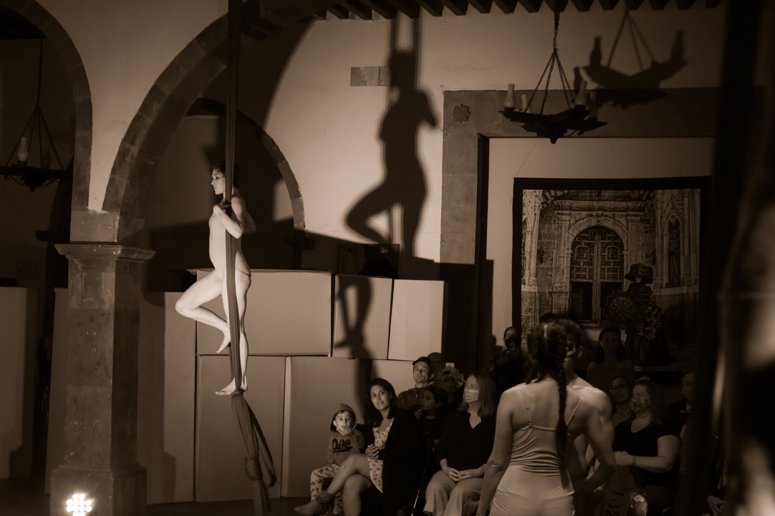Patricia Rincon’s Alice in Toltec-Land performance in Casa de Europa, San Miguel de Allende.| Credit: Reynaldo Cruz Diaz