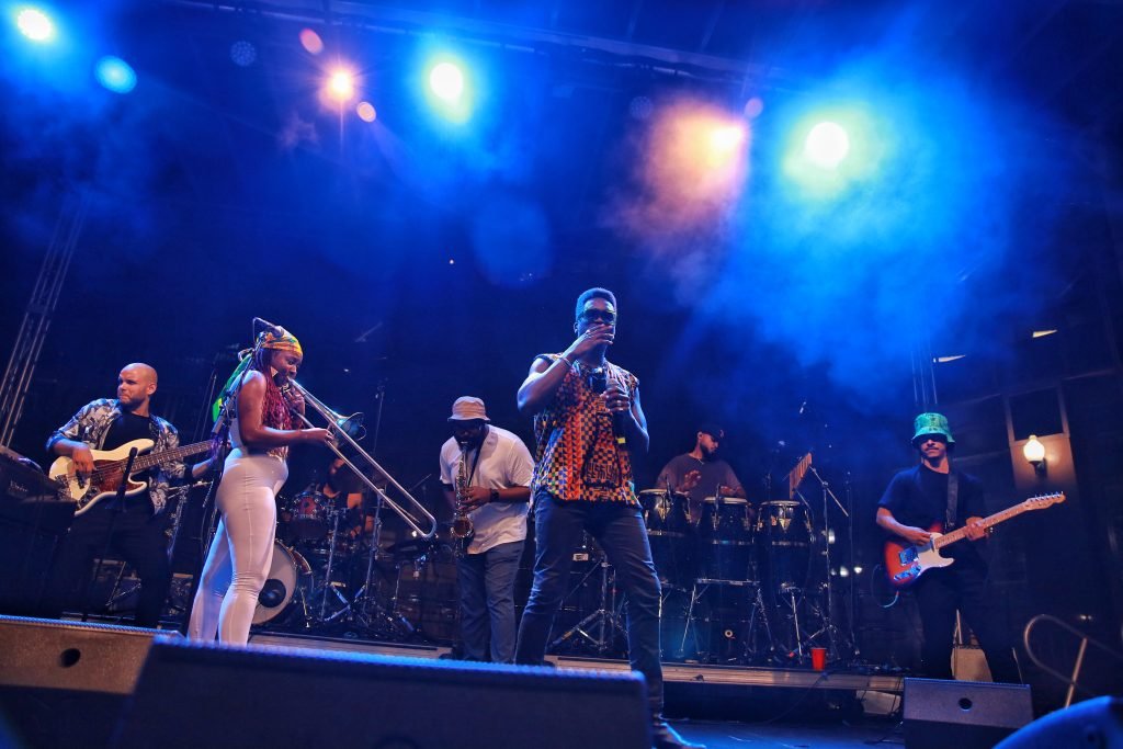 Cuban band Cimafunk holding a concert in Hartford, CT.| Credit: Reynaldo Cruz Diaz