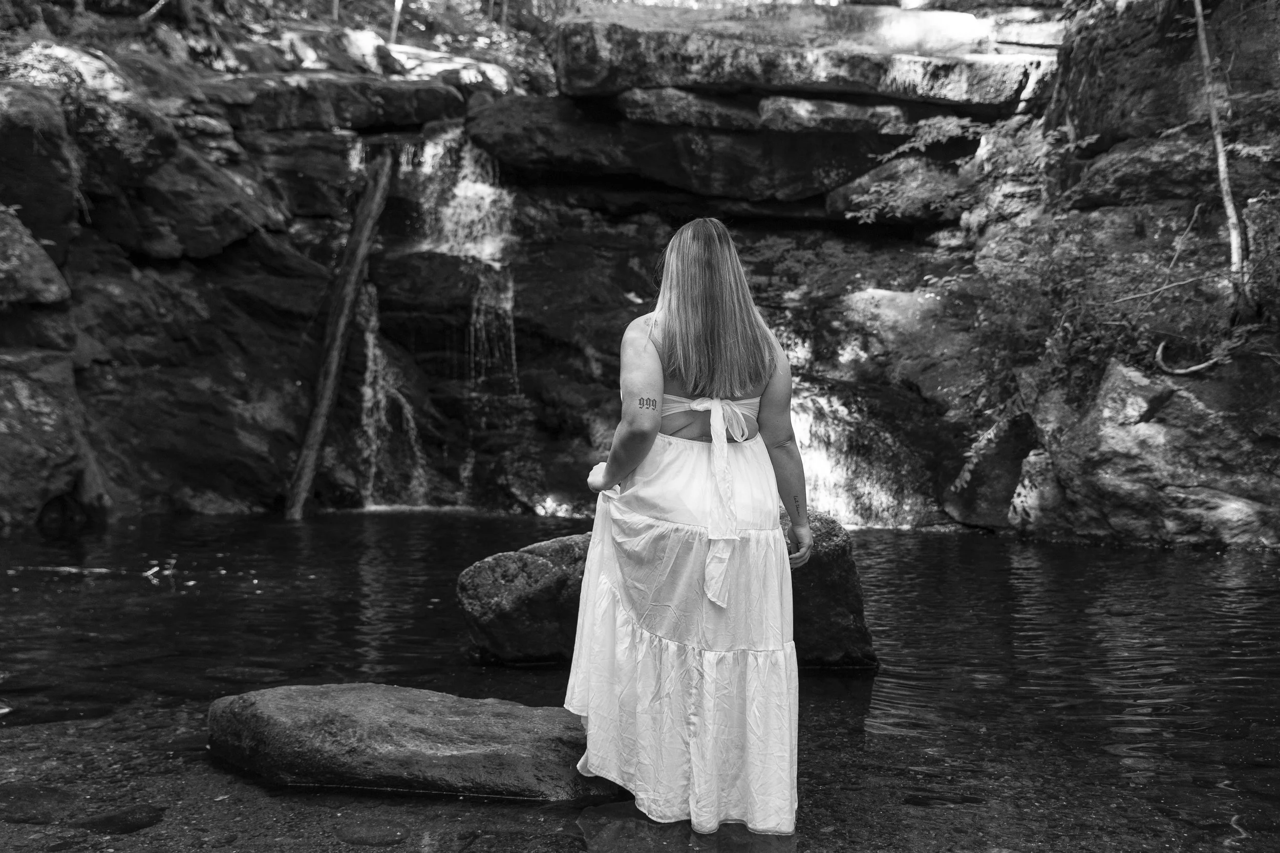 Christine Bakes posing for a shoot in Enders Falls, Granby, CT.| Credit: Reynaldo Cruz Diaz
