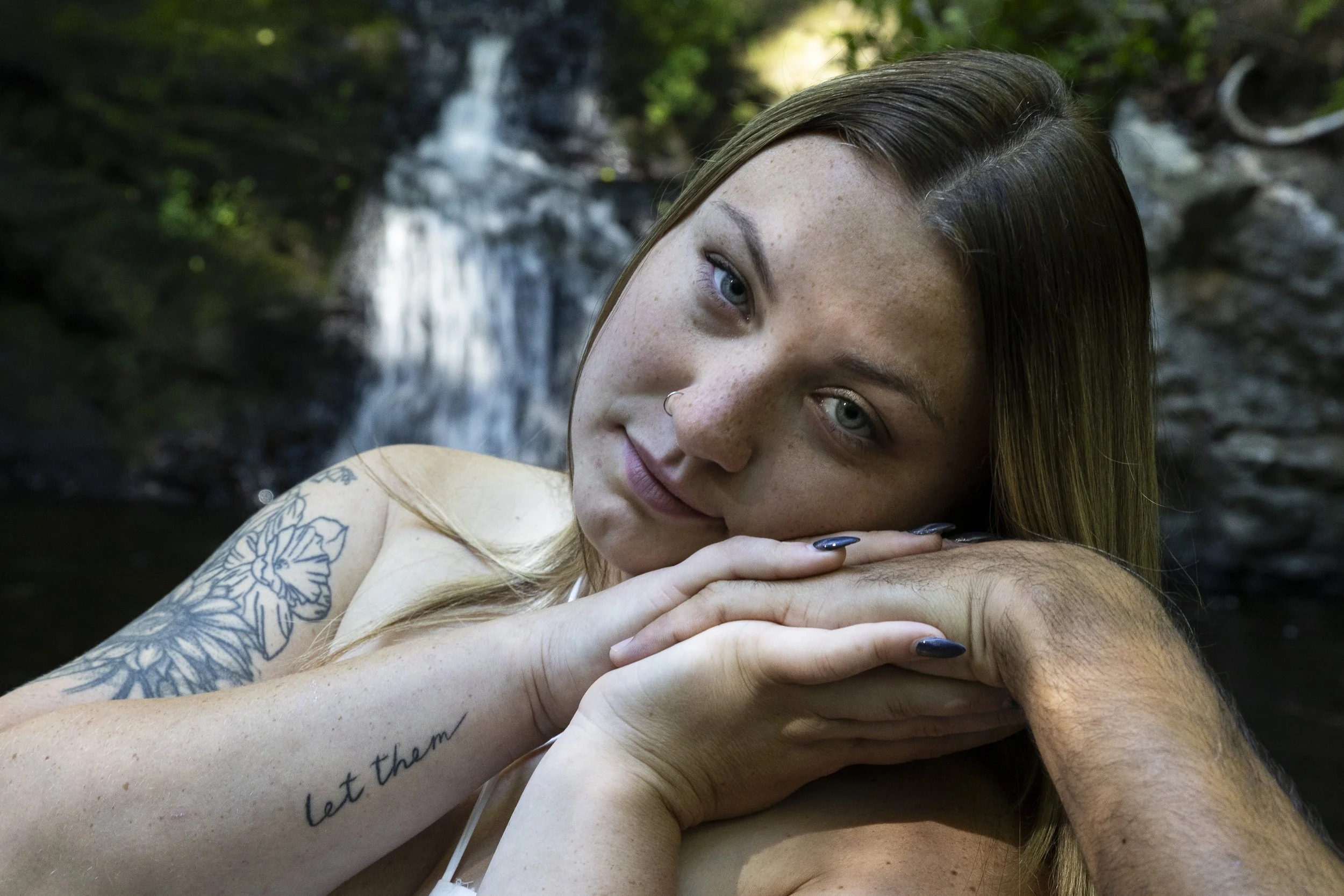 Christine Bakes posing for a shoot in Enders Falls, Granby, CT.| Credit: Reynaldo Cruz Diaz