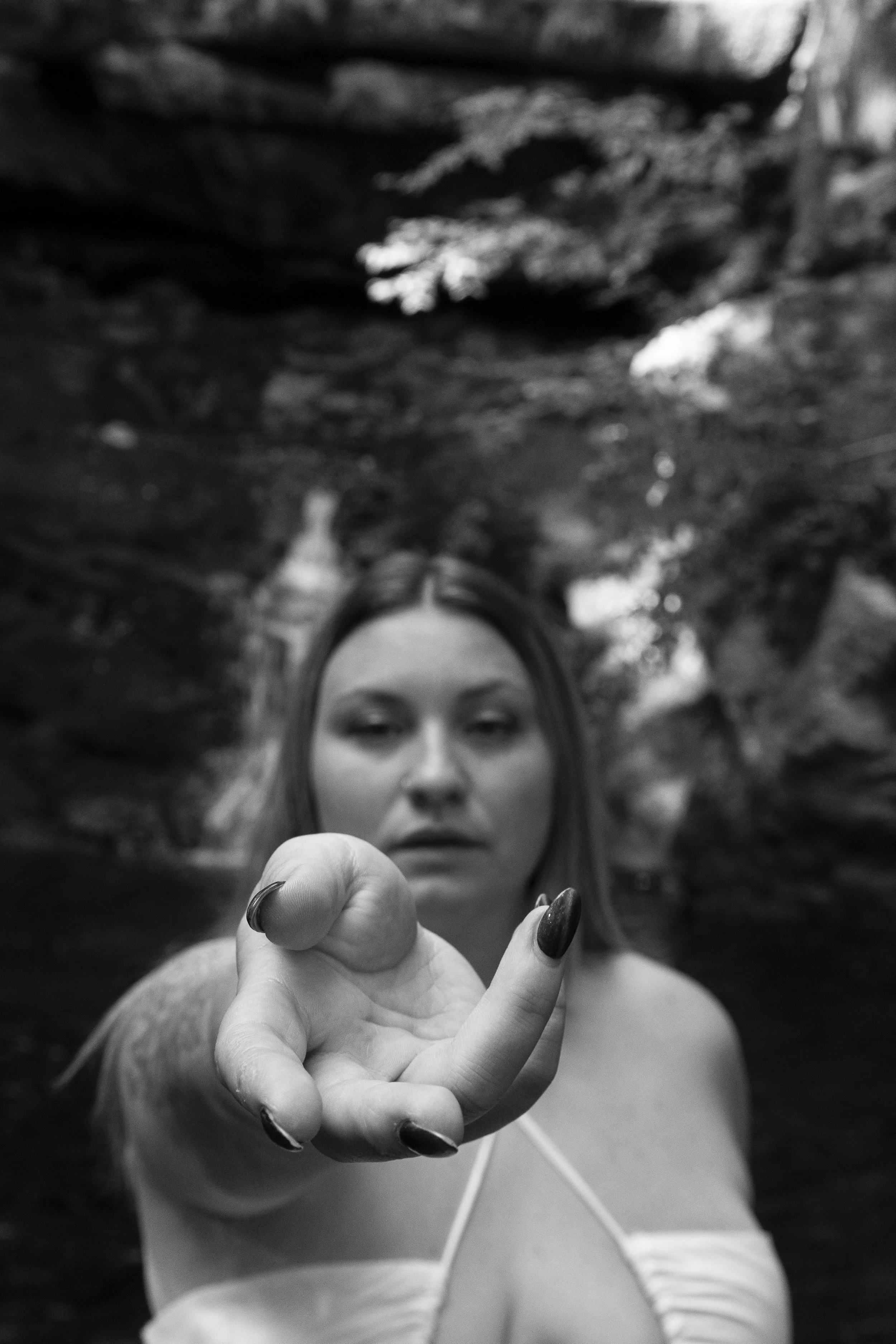 Christine Bakes posing for a shoot in Enders Falls, Granby, CT.| Credit: Reynaldo Cruz Diaz