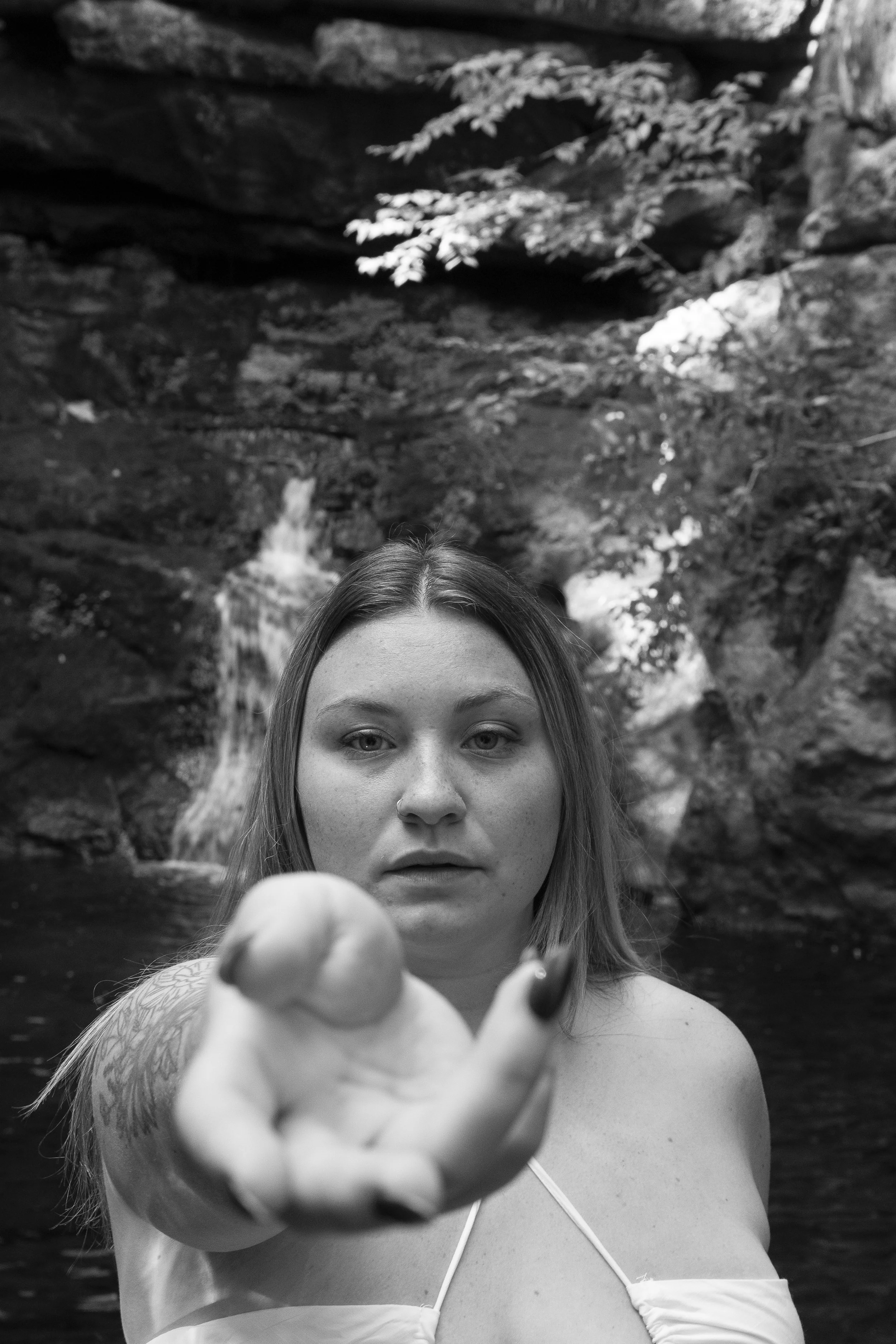 Christine Bakes posing for a shoot in Enders Falls, Granby, CT.| Credit: Reynaldo Cruz Diaz